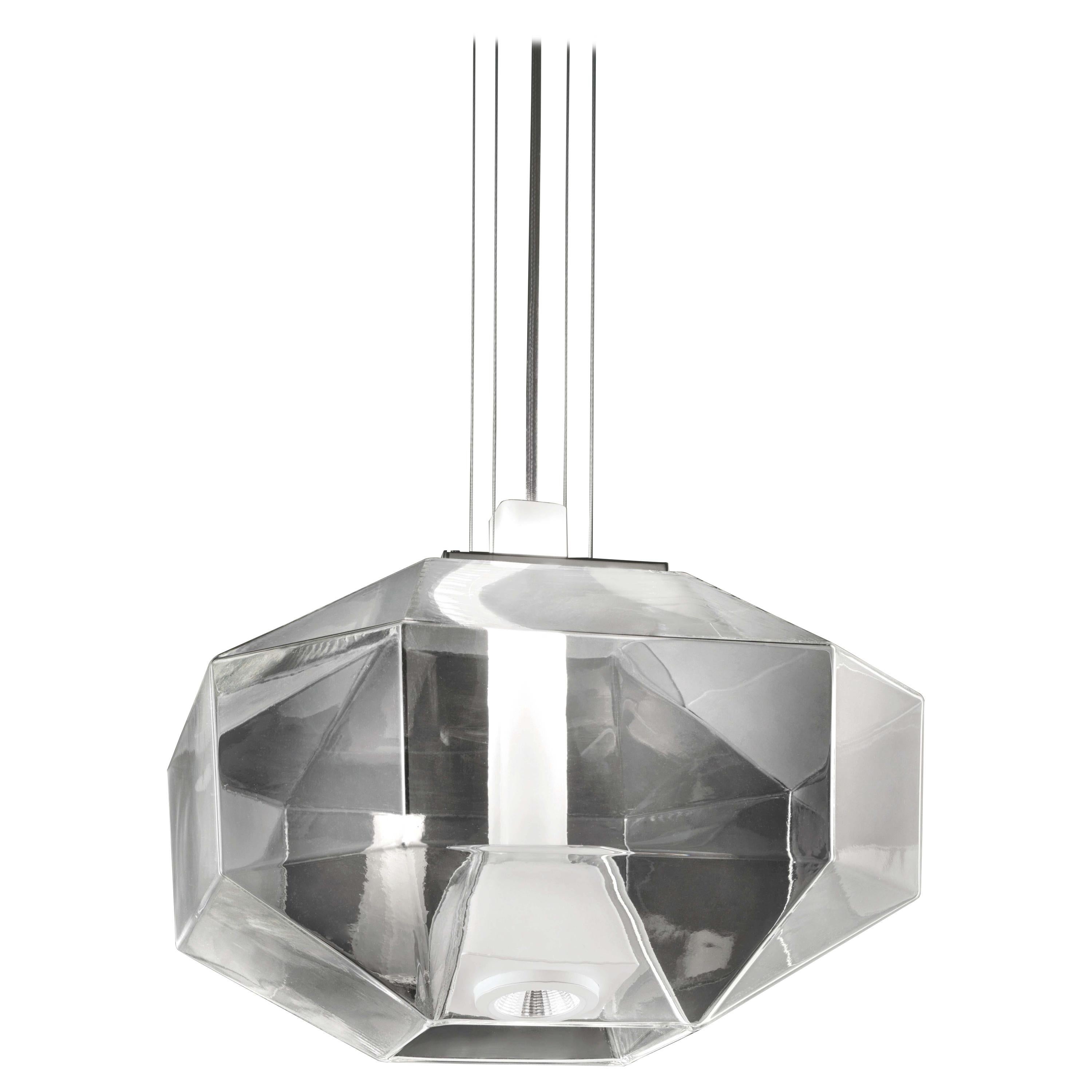 For Sale: White (White and Crystal) Vistosi LED Stone SP Suspension Light by Hangar Design Group