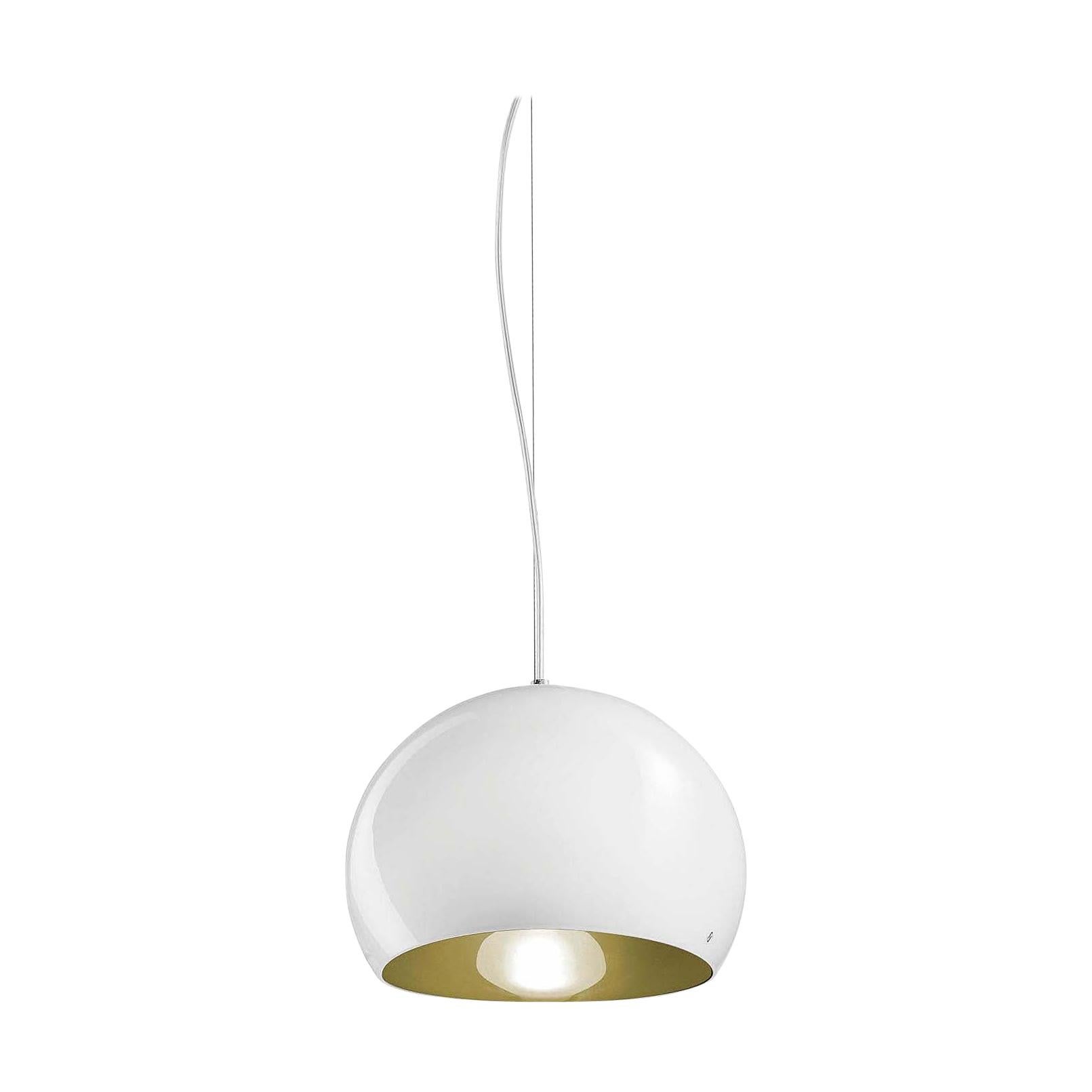 Gold (White and Old Green) Vistosi LED Surface SP P Suspension Light by Giovanni Barbato