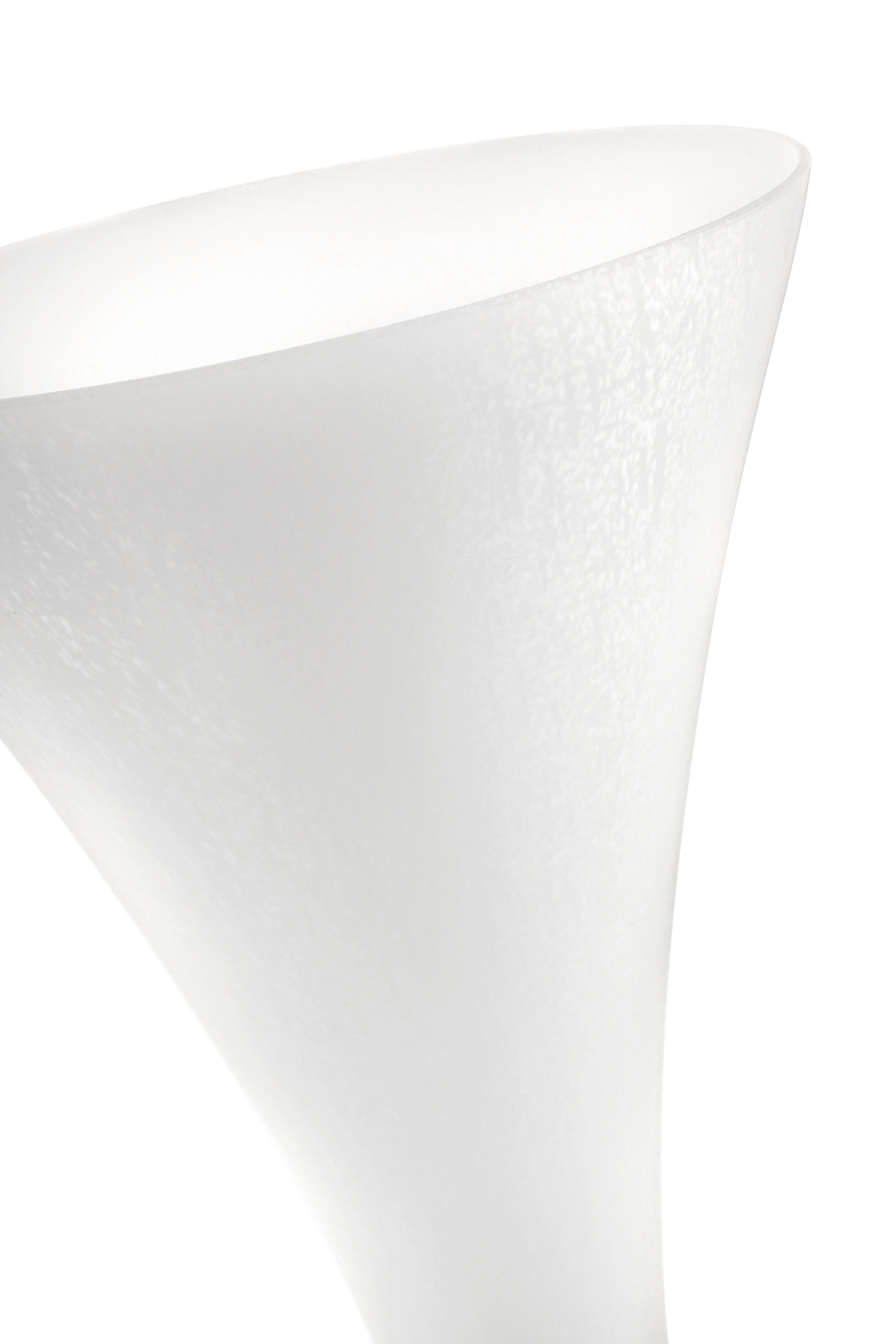 Italian Vistosi Lepanto PT Floor Lamp in White Glass by Luciano Vistosi For Sale