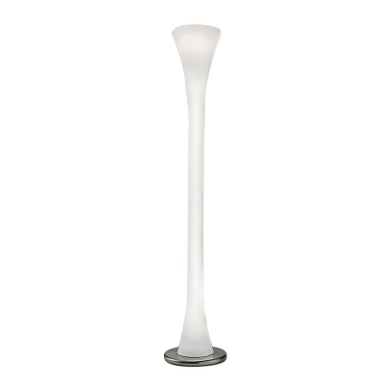 Vistosi Lepanto PT Floor Lamp in White Glass by Luciano Vistosi