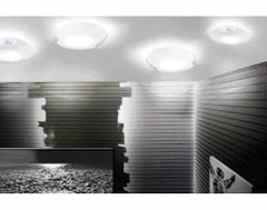 Vistosi Lio Flush Light in Crystal and White by Vistosi Historic Archive