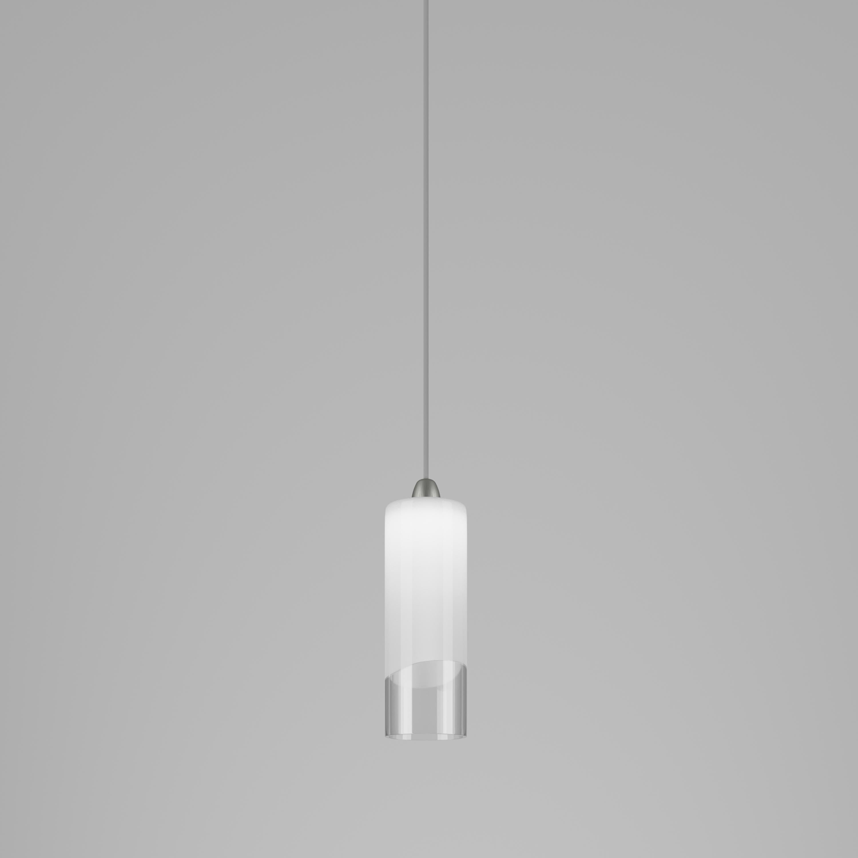 Modern Vistosi Lio Pendant Light in Crystal And White For Sale