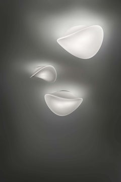 Vistosi Medium Balance Einbaubeleuchtung aus weißem Glas