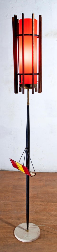Lampadaire italien en verre de Murano "Incamiciato", Vistosi Modernity, années 1950