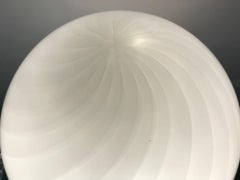 Vistosi Mid-century modern Murano Glass with White Stripes Italian Pendant, 1970