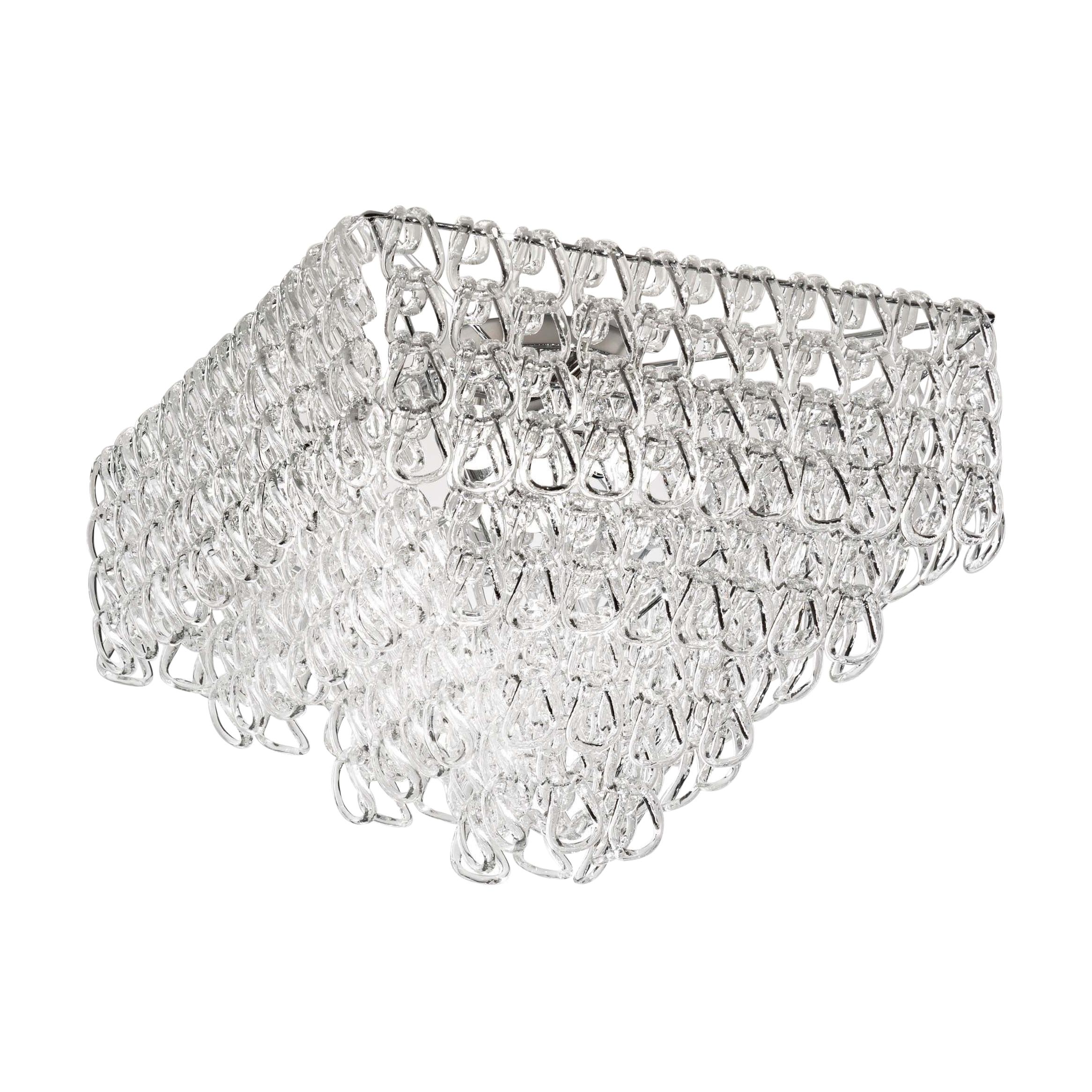 For Sale: Clear (Transparent Crystal) Vistosi MiniGiogali PL 65Q Ceiling Light by Angelo Mangiarotti