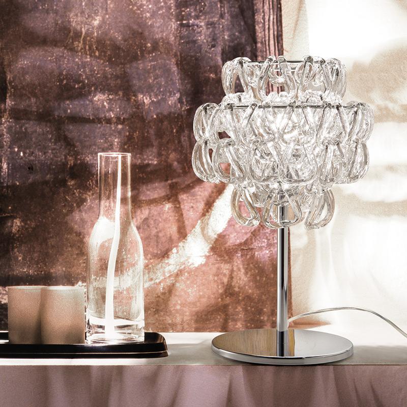 Lámpara de mesa Vistosi MiniGiogali de cristal by Angelo Mangiarotti Moderno en venta