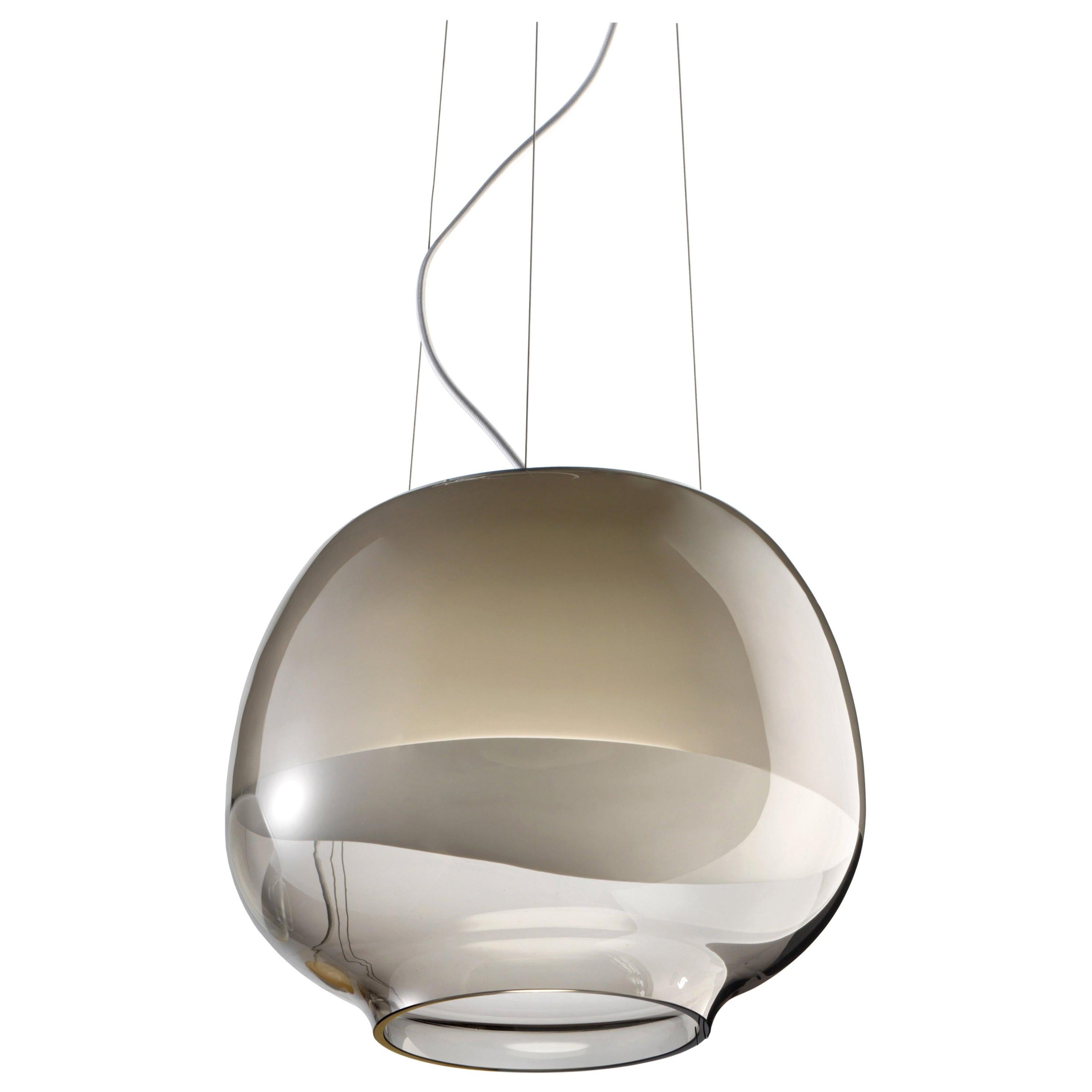 Vistosi Mirage SP LED Pendant Light in Smoky White by Giovanni Barbato For Sale