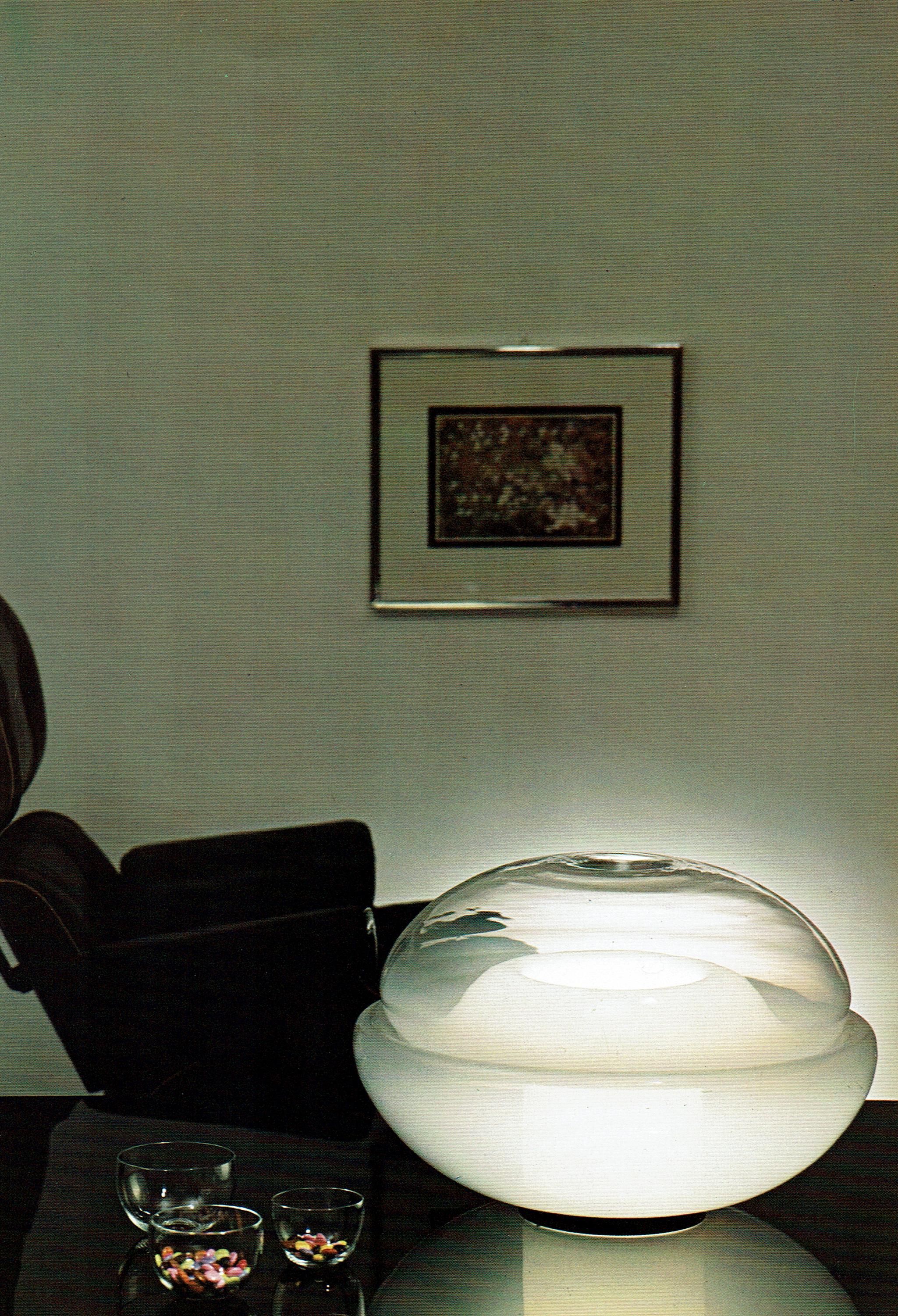 Vistosi „Traro“ Tischlampen aus schwarzem und weißem Glas von Michael Red im Angebot 8