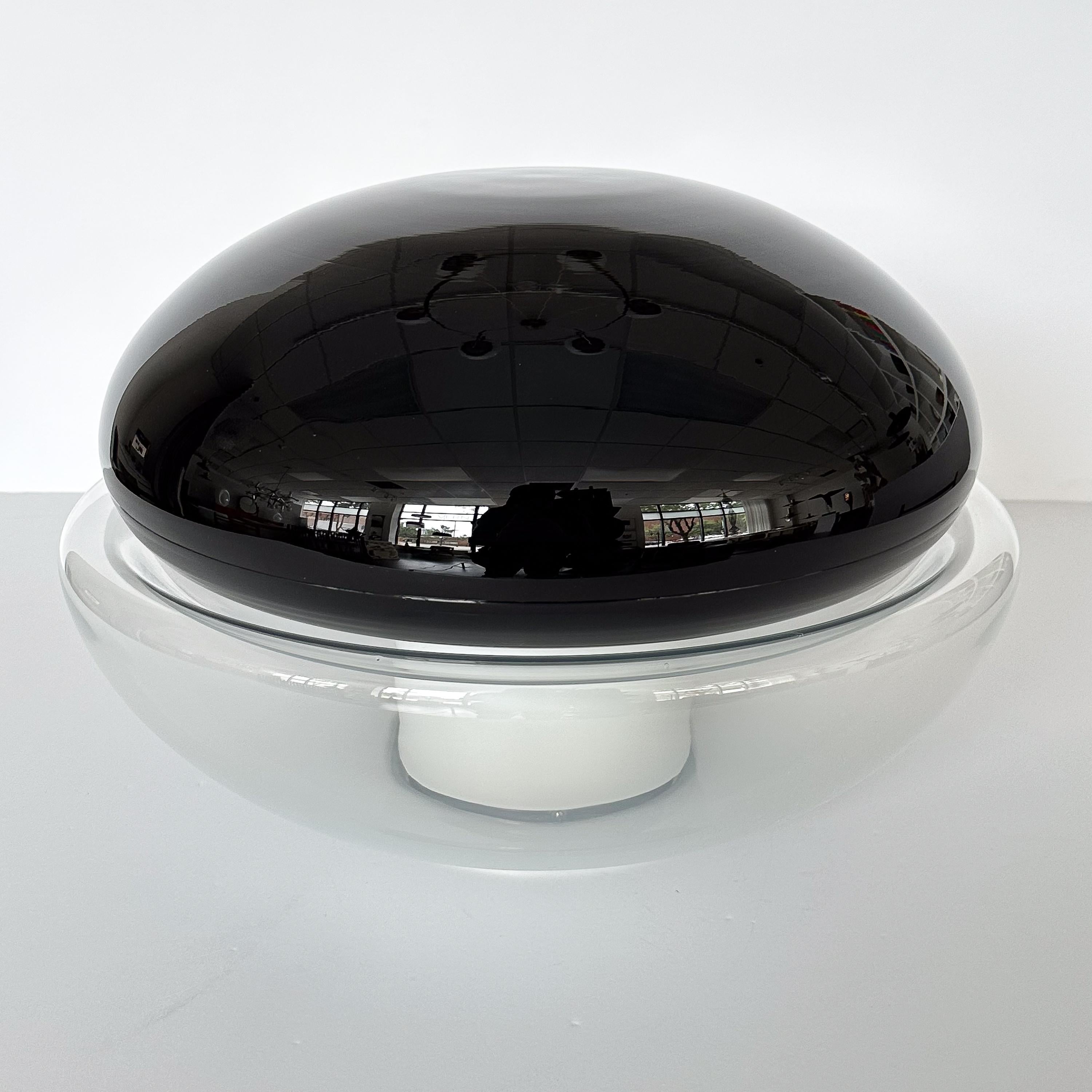 Vistosi „Traro“ Tischlampen aus schwarzem und weißem Glas von Michael Red (Italienisch) im Angebot