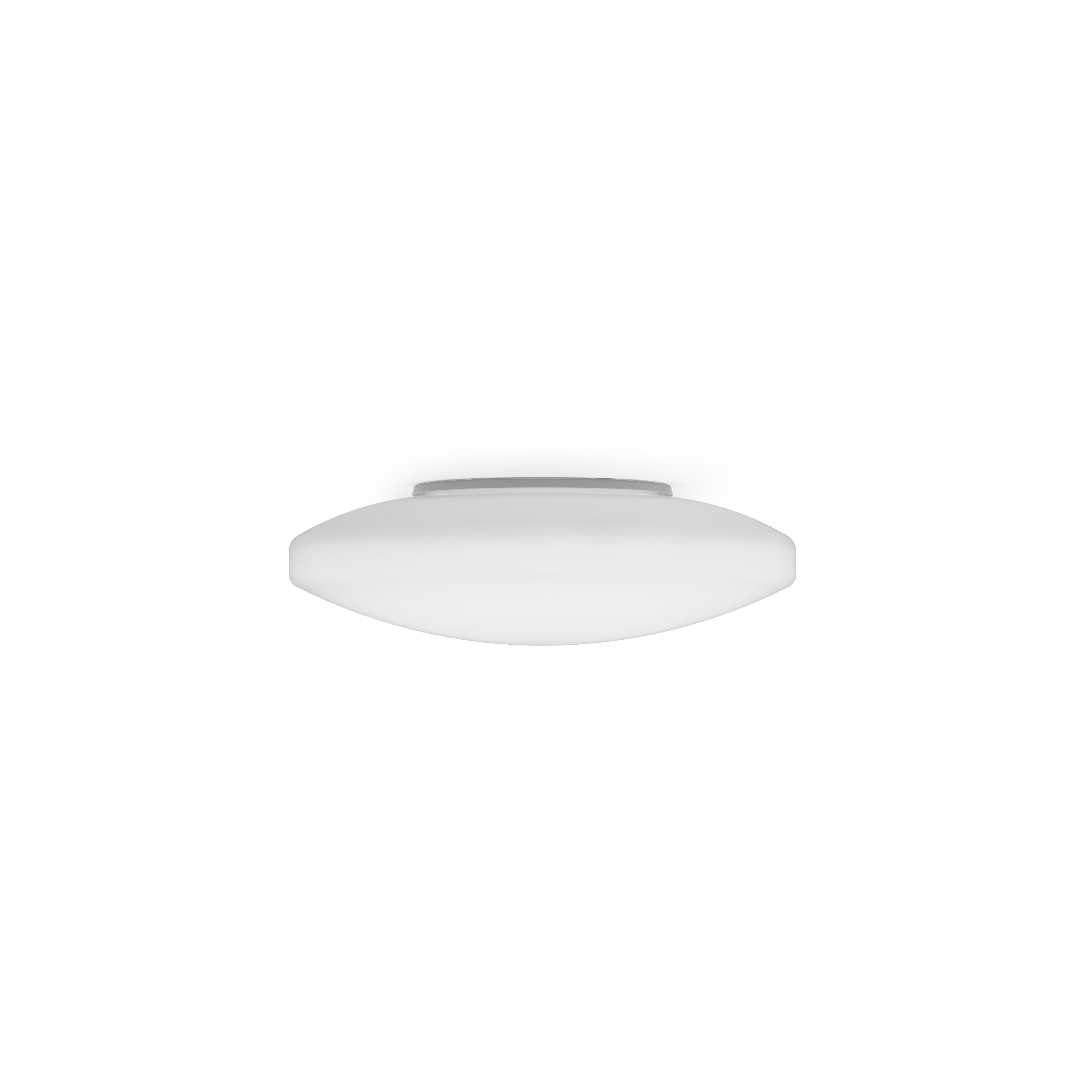 Modern Vistosi Moris Flush Mount/Wall Sconce in White Satin Glass & Glossy White Frame For Sale