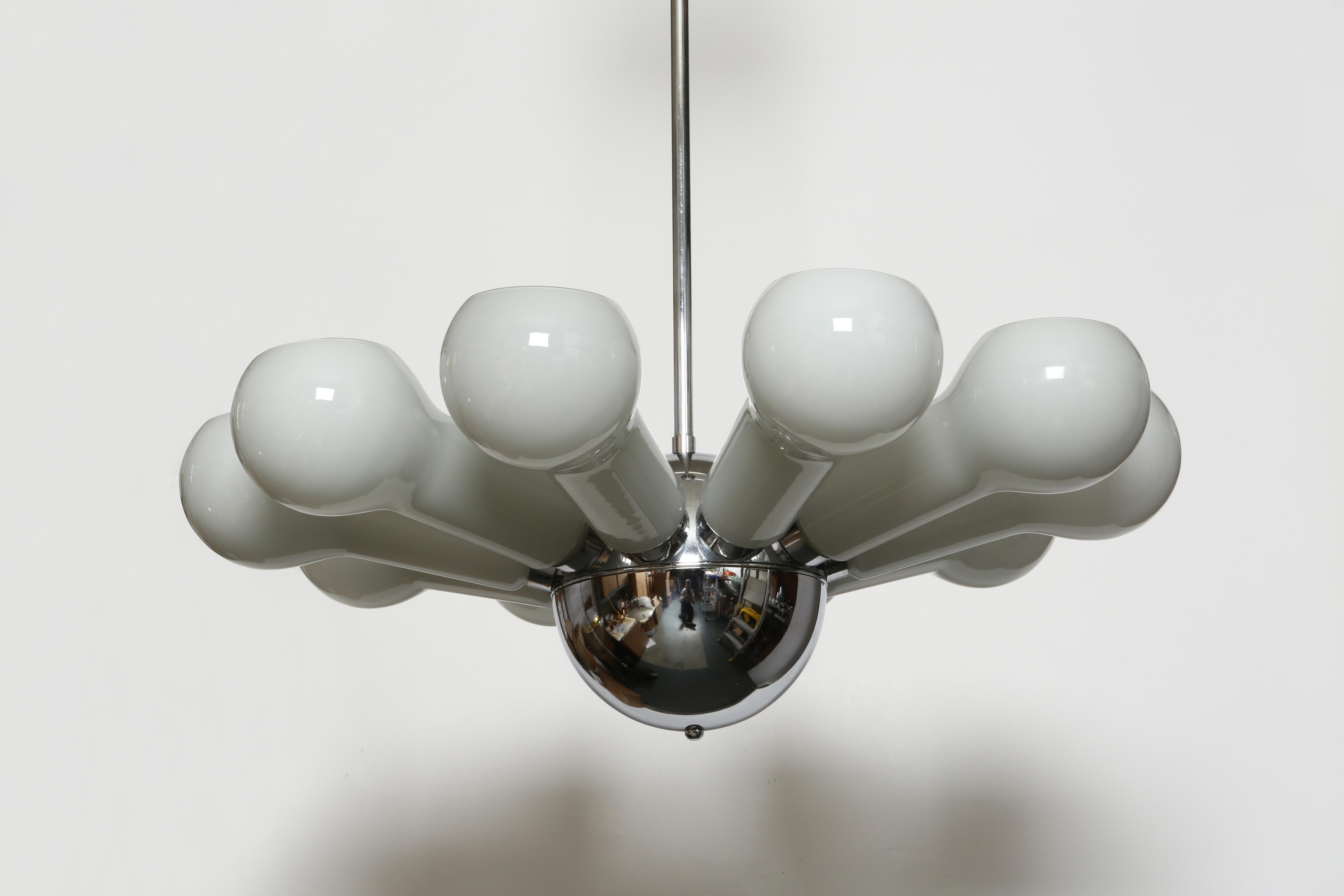 Vistosi Murano Chandelier, Attributed  In Good Condition For Sale In Brooklyn, NY