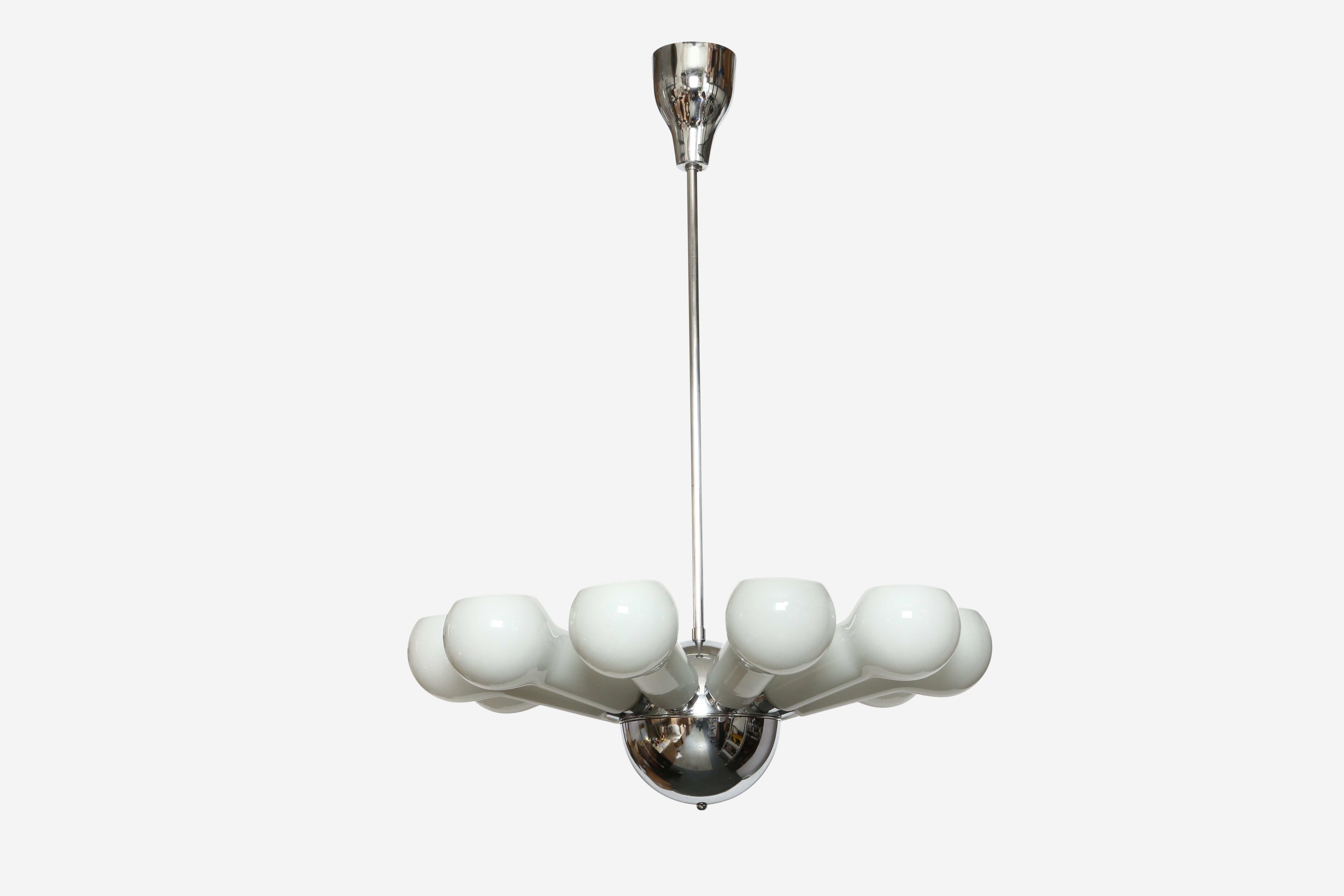 Lampadario Vistosi Murano, attribuito all'Italia di grandi dimensioni circa anni '60 in vendita 4