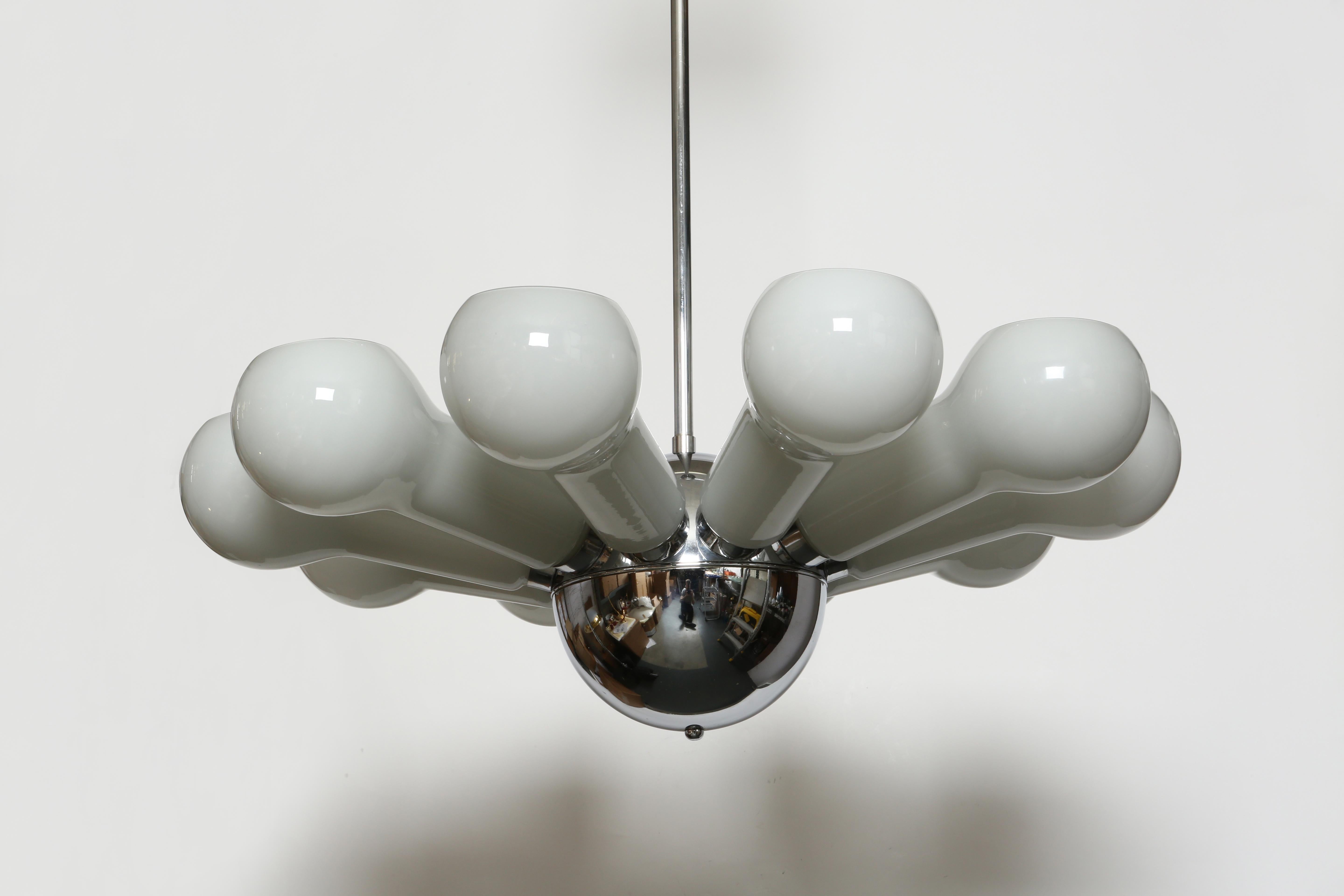 Italiano Lampadario Vistosi Murano, attribuito all'Italia di grandi dimensioni circa anni '60 in vendita