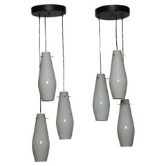 Used Vistosi Murano glass ceiling suspensions