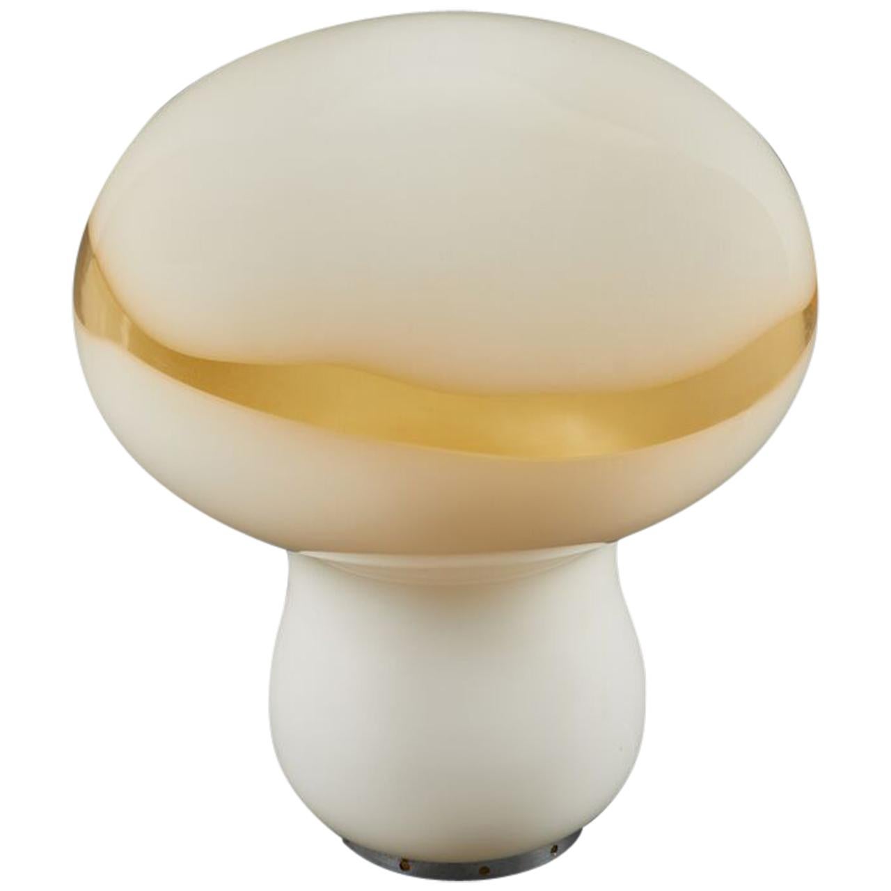 Vistosi Murano Glass Table Lamp in an Elegant Mushroom Shape