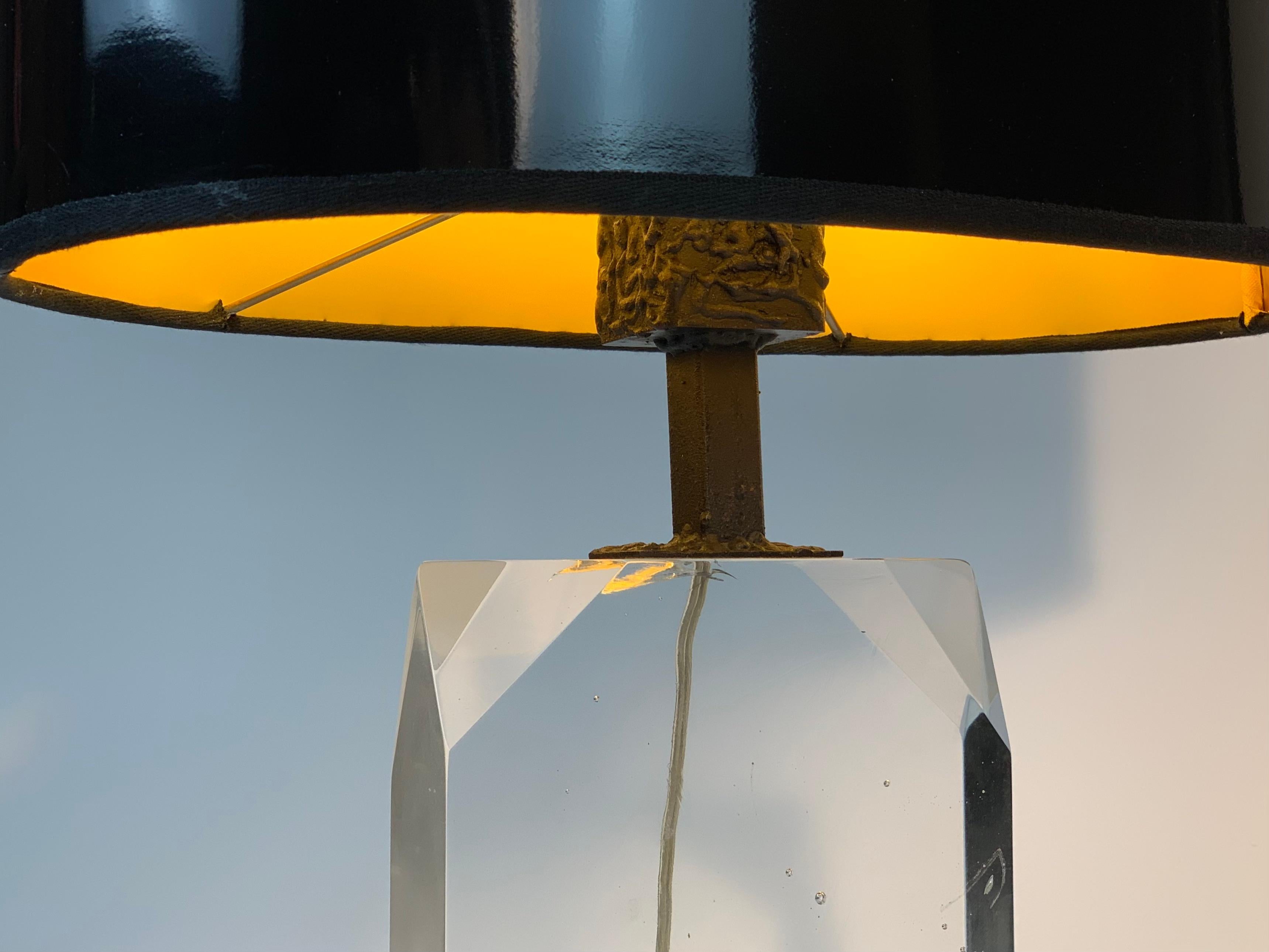 Vistosi Murano Mid Century Italian Pair of Cut Glass Table Lamps 4