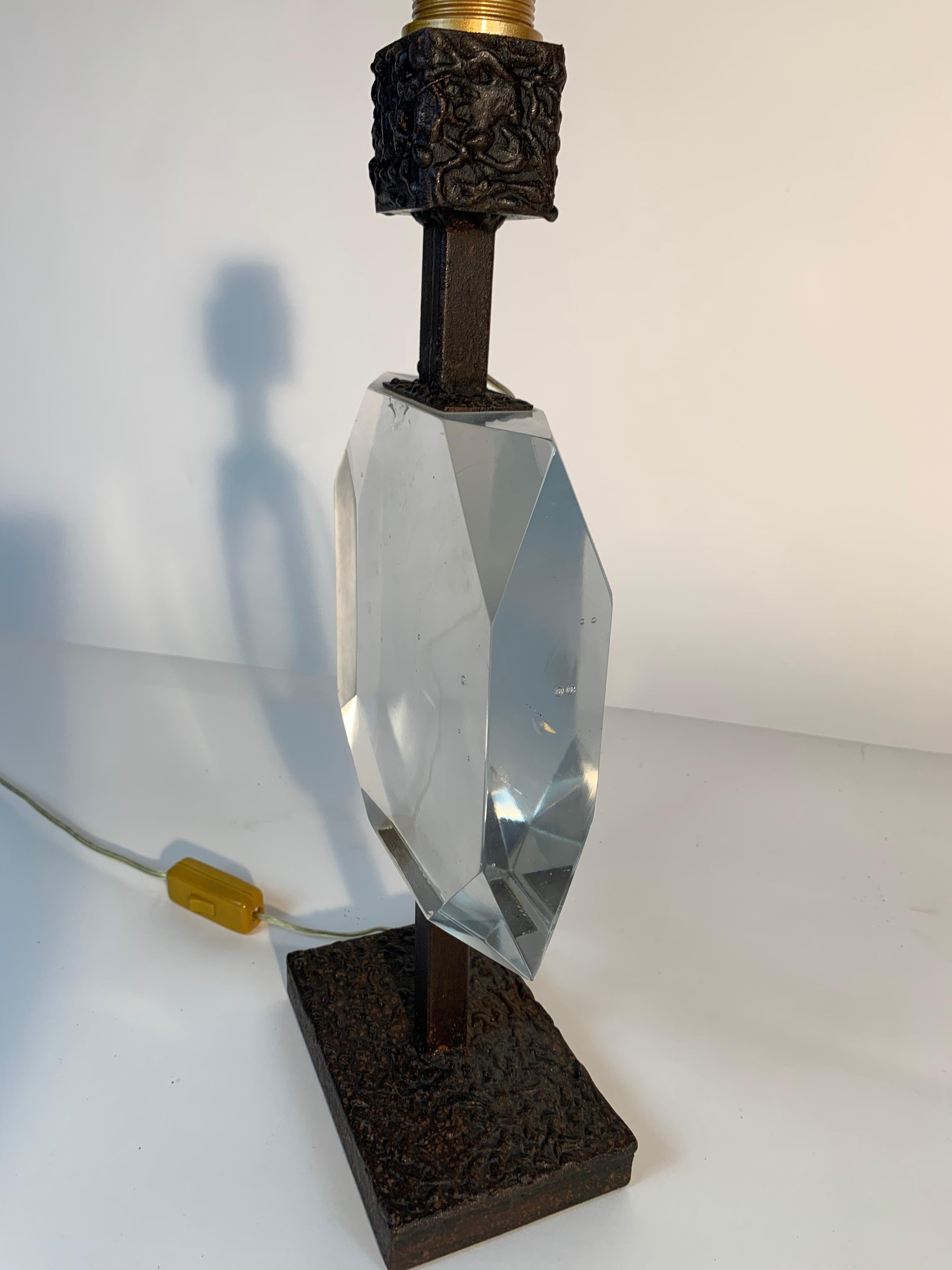 Vistosi Murano Mid Century Italian Pair of Cut Glass Table Lamps 12