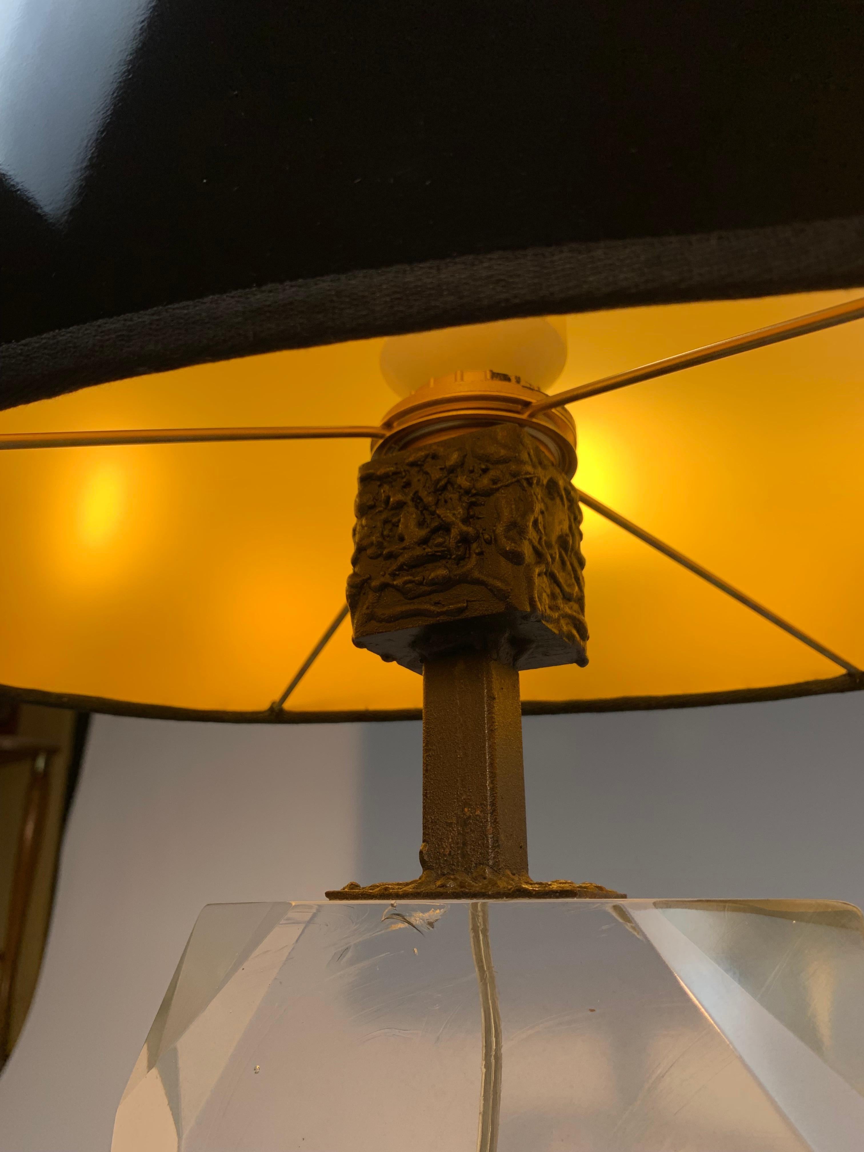 Vistosi Murano Mid Century Italian Pair of Cut Glass Table Lamps 13
