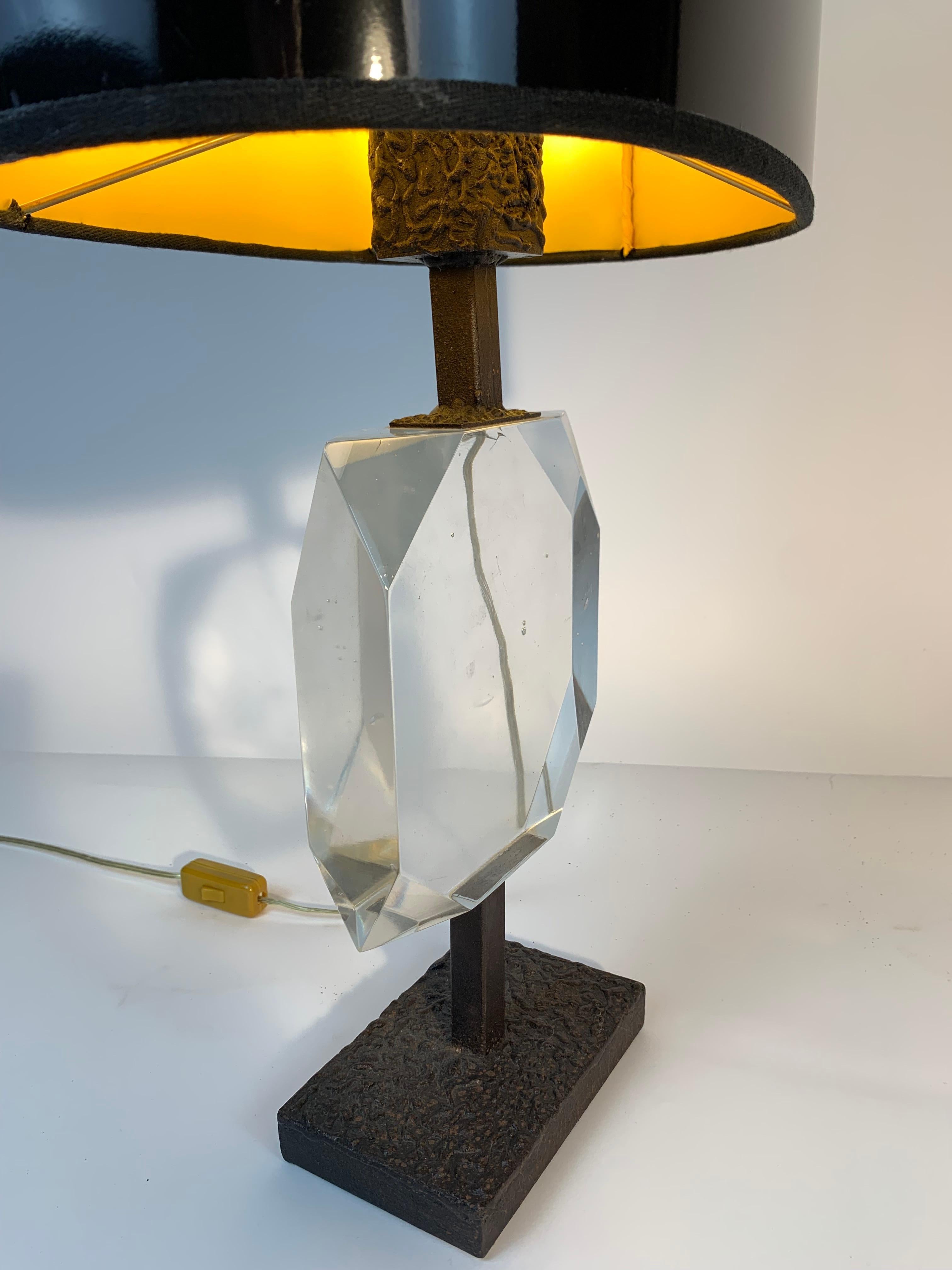 Vistosi Murano Mid Century Italian Pair of Cut Glass Table Lamps 3