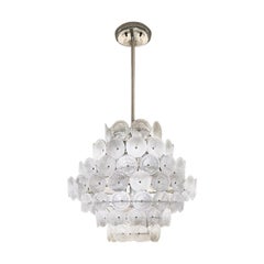 Vistosi Murano - Lustre en verre Pulegoso et chromé - 1970