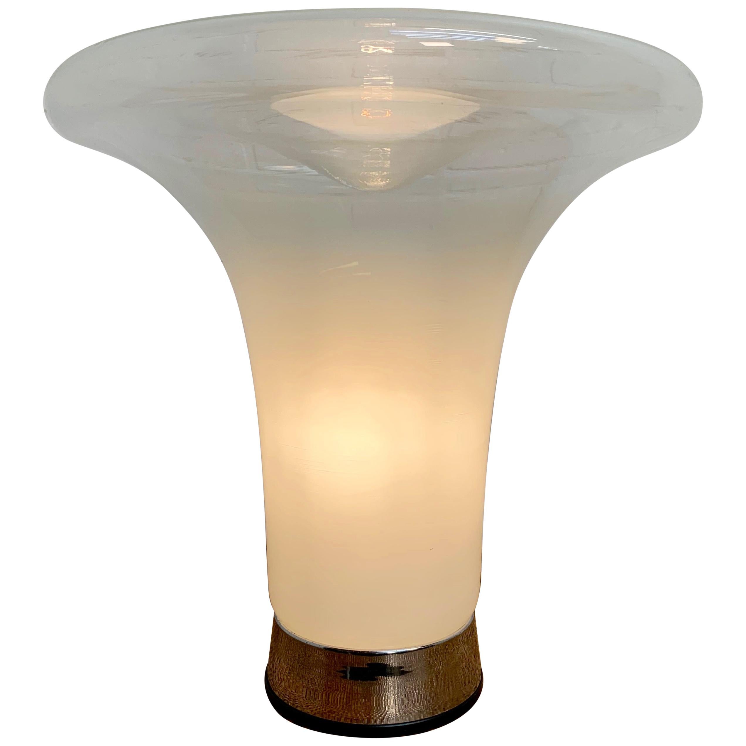  Angelo Mangiarotti Lesbo Table Lamp for Artemide Italian Blown Glass 1960s