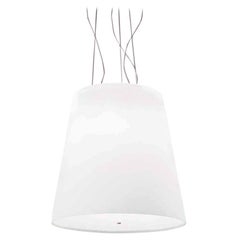 Vistosi Naxos Pendant Light in White by Vetreria Historic Archive, Large