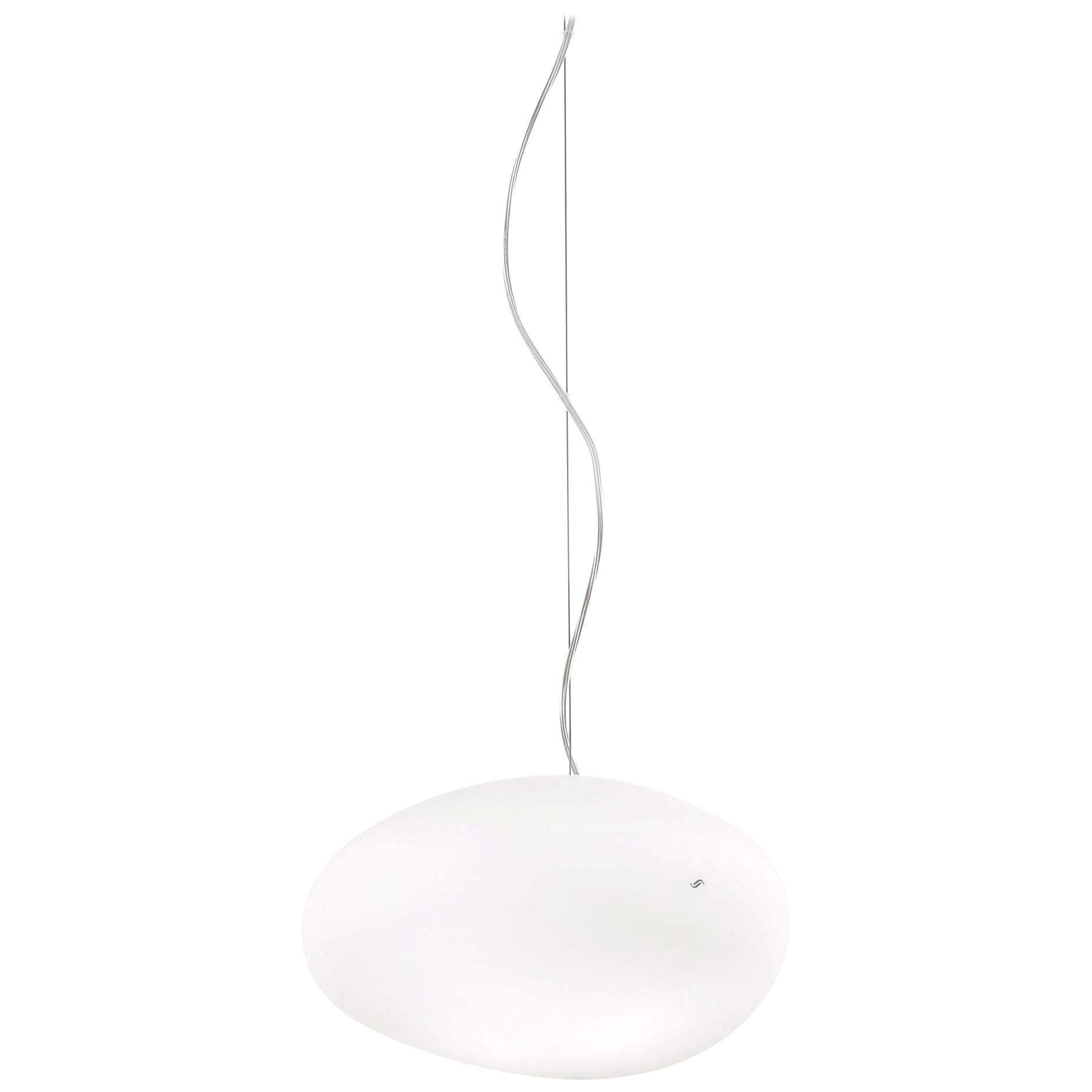 Vistosi Neochic Small Pendant Light in White by Chiaramonte and Marin For Sale