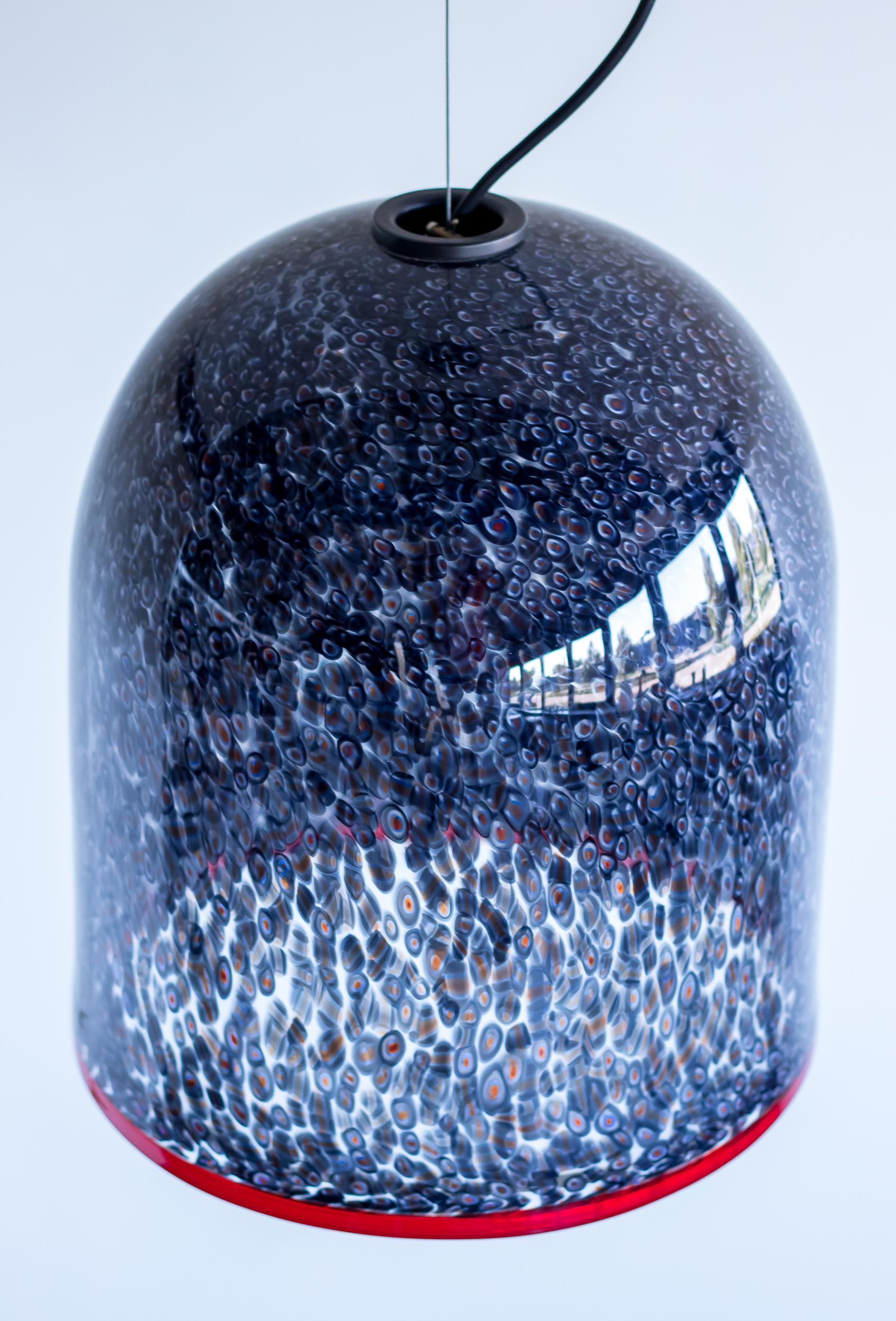Vistosi Neverino Murano Glass Pendant by Gae Aulenti For Sale 1