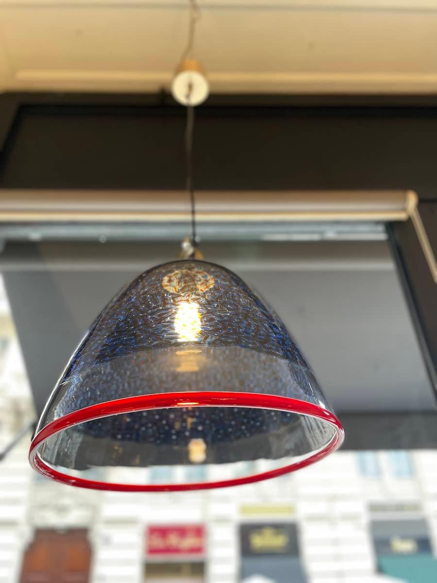 Vetro di Murano Vistosi Neverrino chandelier, design Gae Aulenti 1960 in vendita