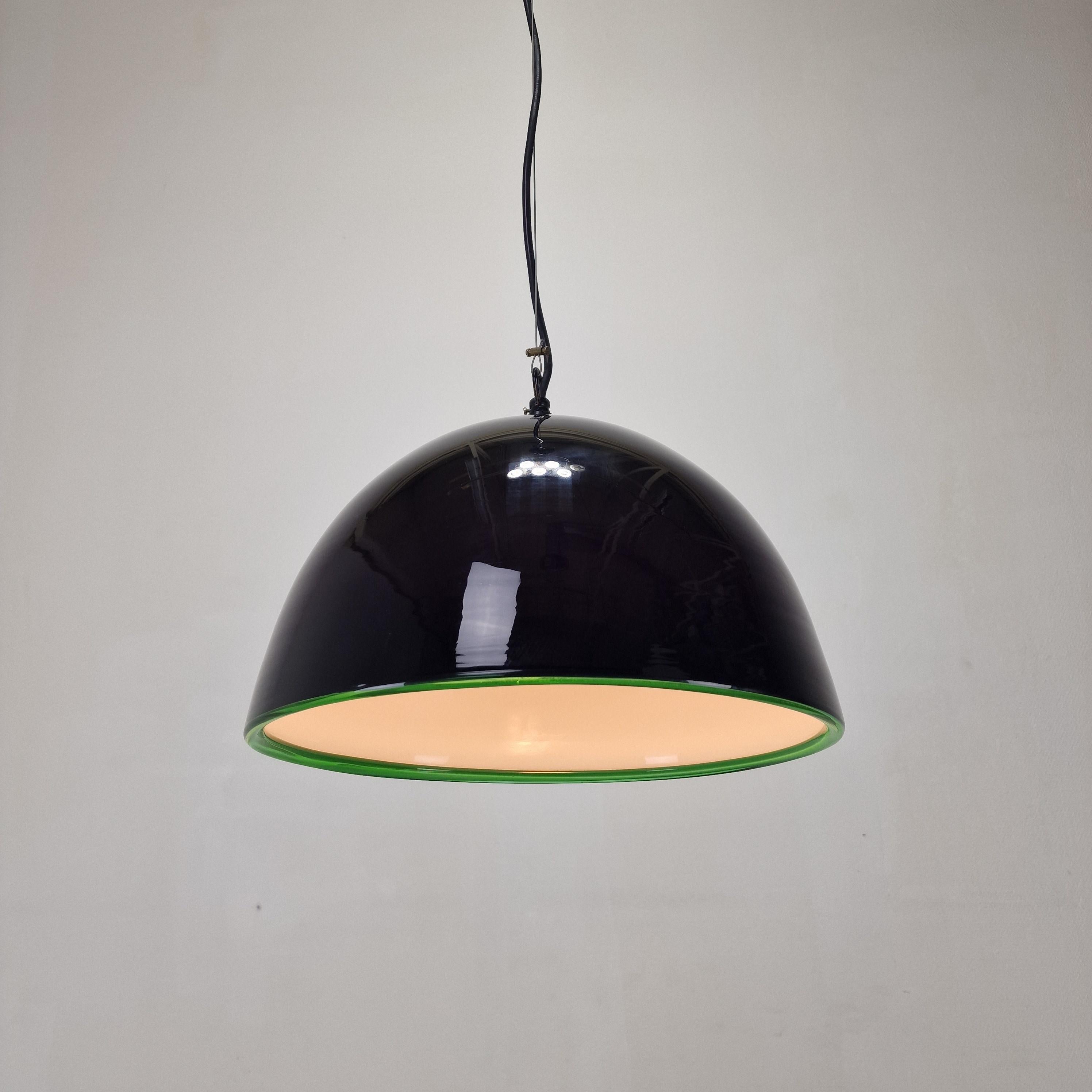 Mid-Century Modern Vistosi Neverrino Murano Glass Lamp by Gae Aulenti For Sale