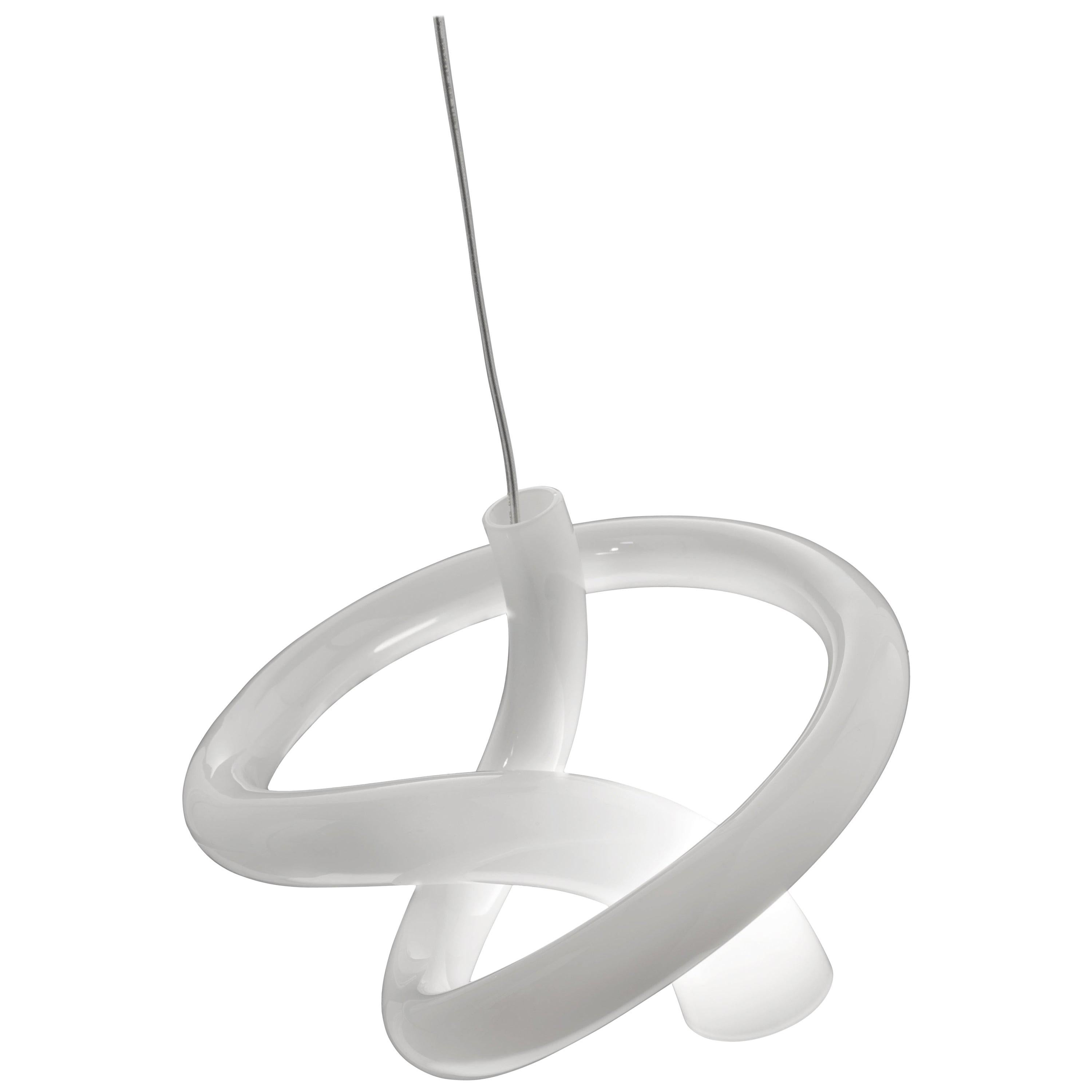 Vistosi Nodo SP25 Halogen Pendant Light in White by Pio E Tito Toso