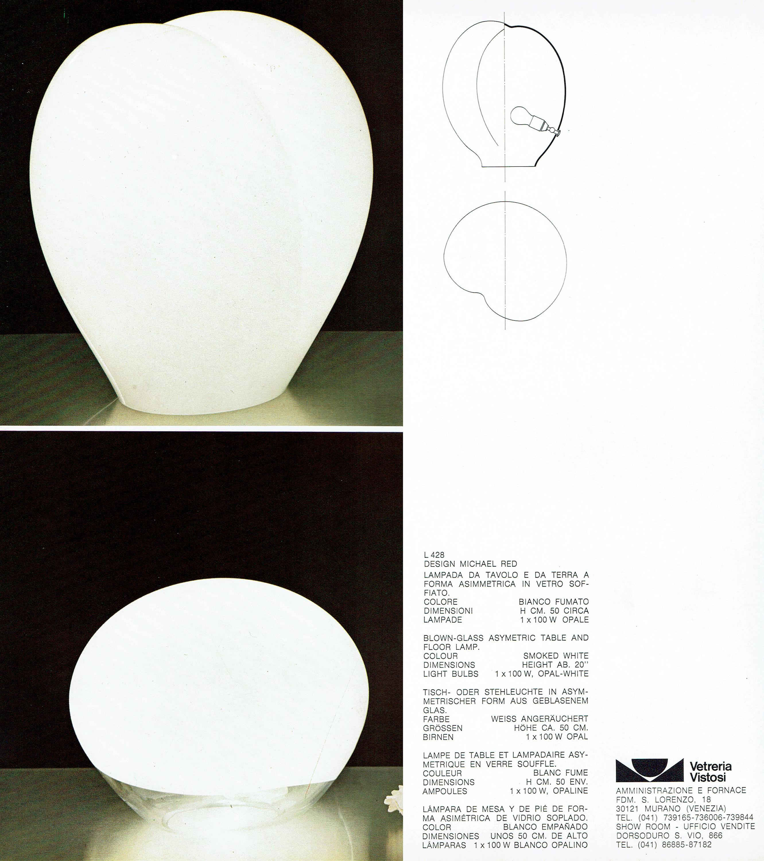 Lampe de bureau Vistosi Nonzolo Modèle L428 de Michael Red en vente 5