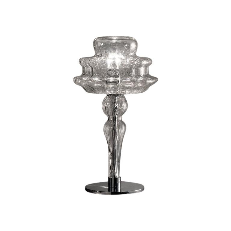 For Sale: Clear (Crystal and Stripped Glass) Vistosi Novecento LT Table Lamp by Romani Saccani Architetti Associati