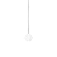 Vistosi Pendant Light in White Striped Glass