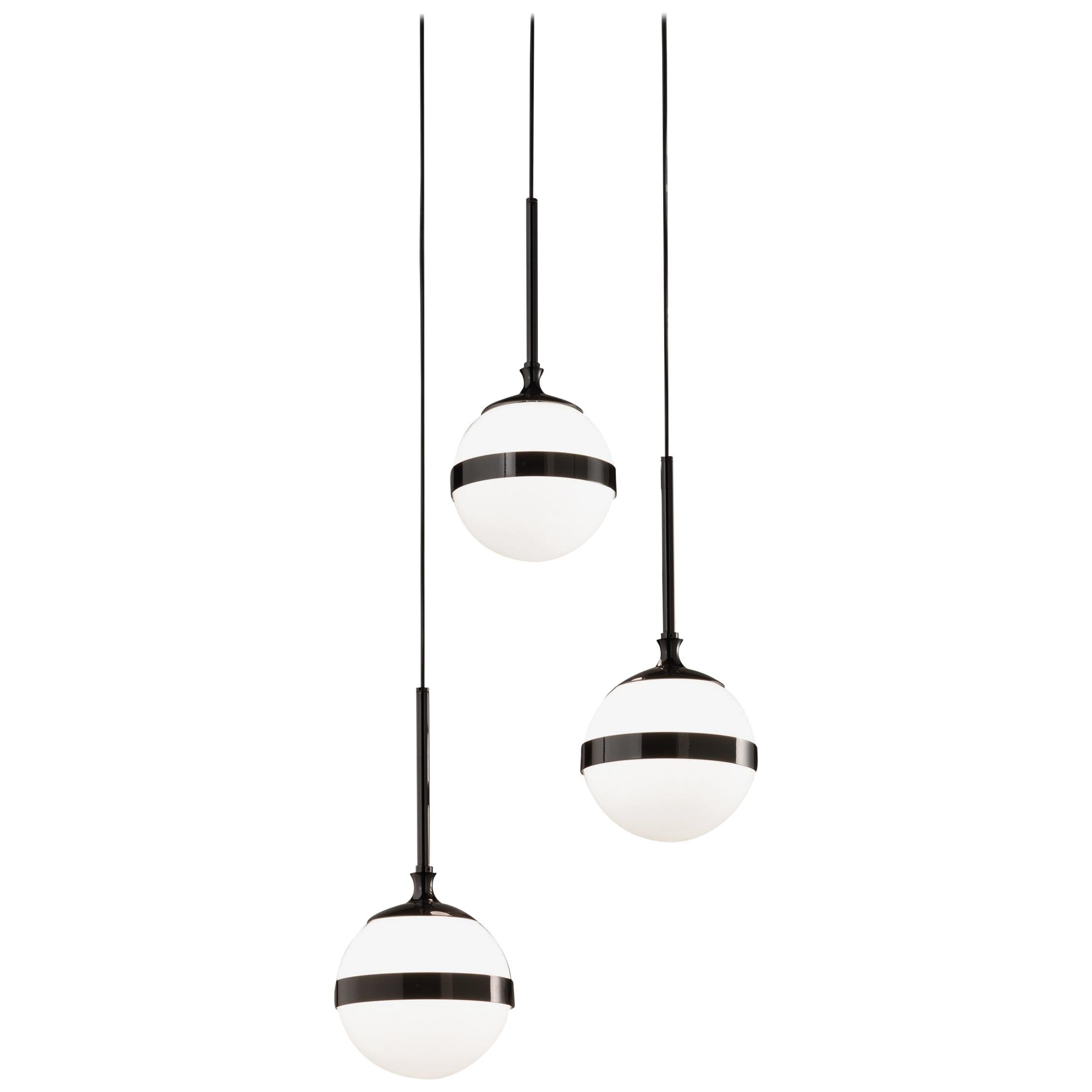Vistosi Peggy SP Pendant Light in White and Black by Hangar Design Group  For Sale at 1stDibs