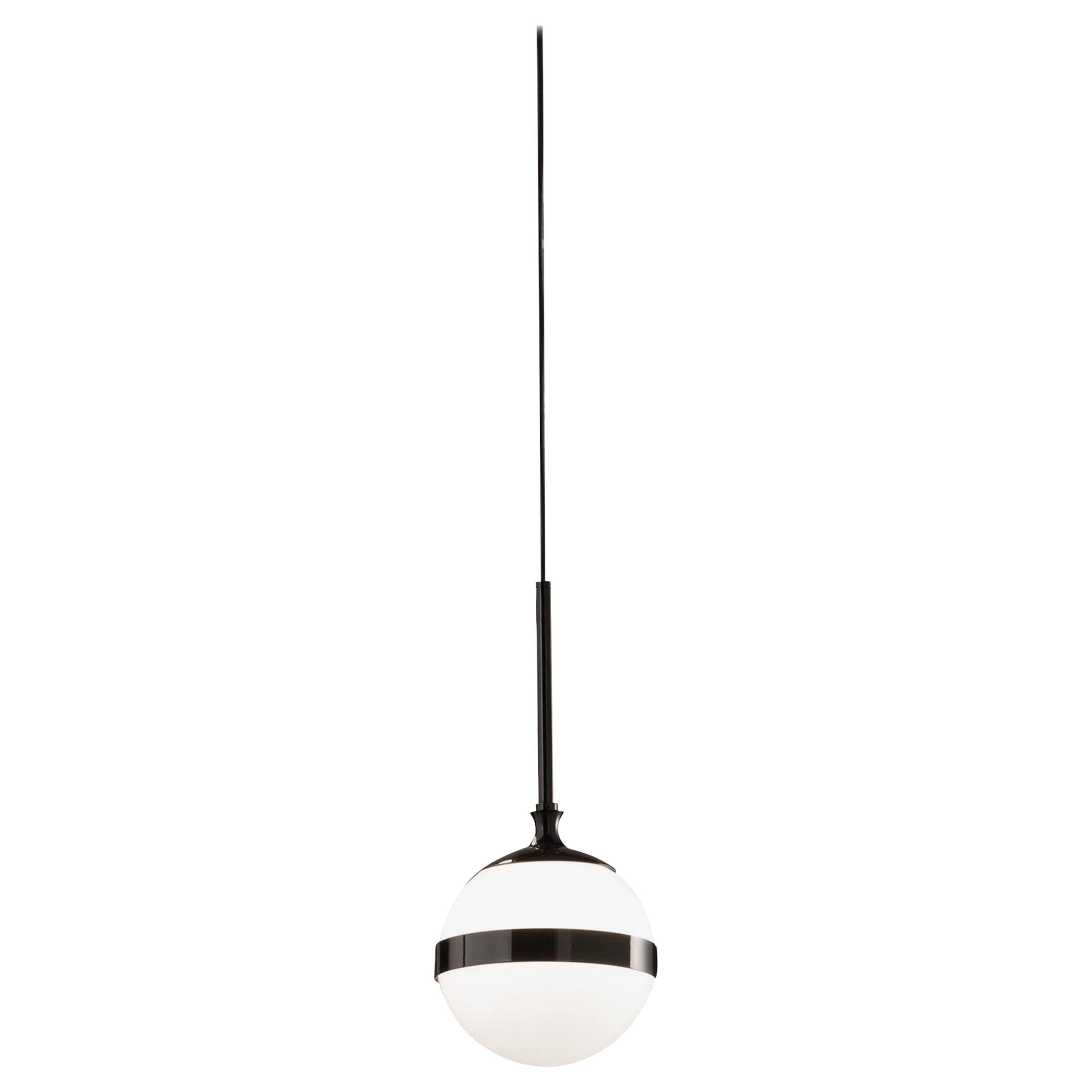 Lampe à suspension Vistosi Peggy SP blanche et noire par Hangar Design Group