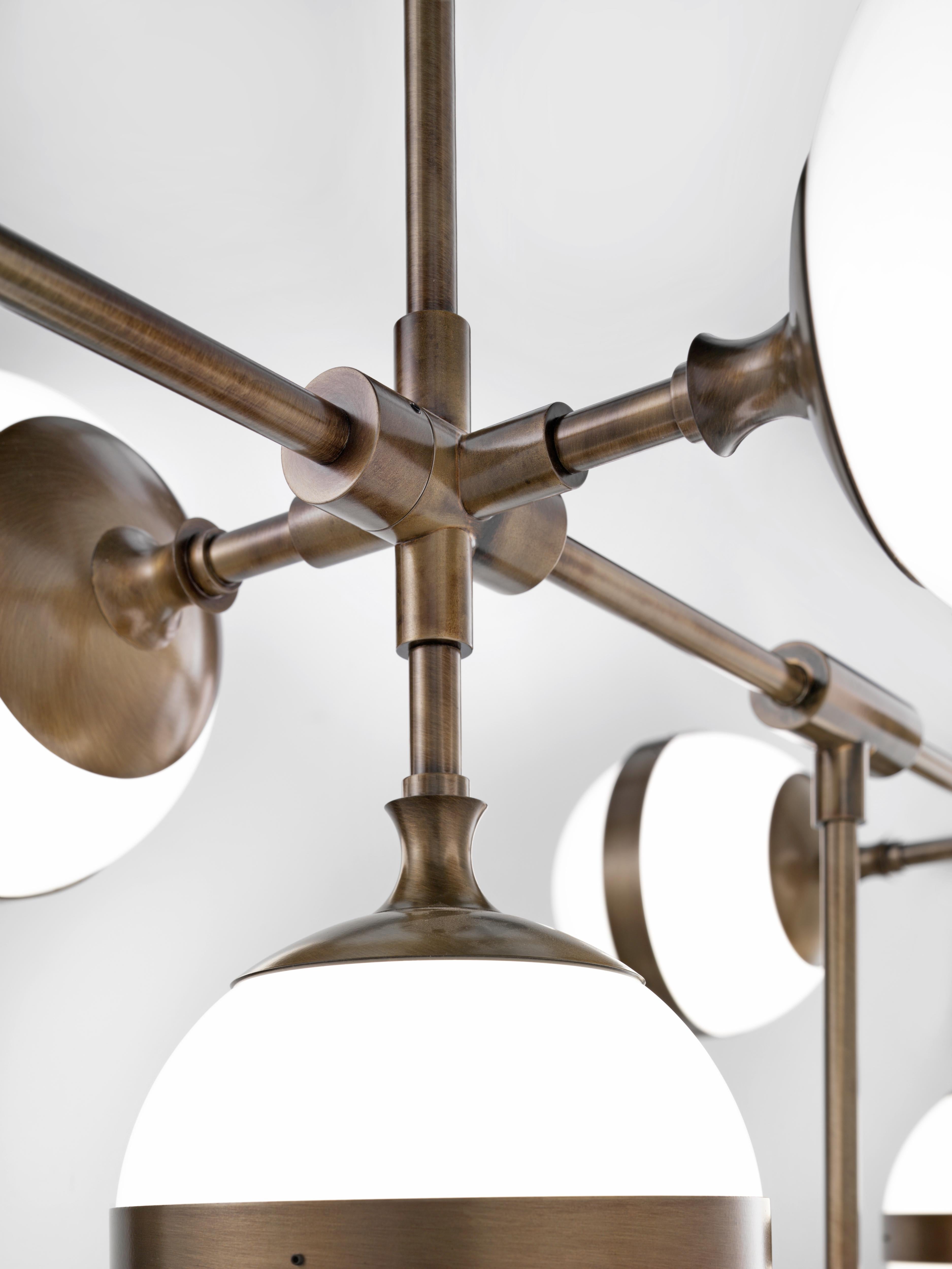 Moderne Lampe à suspension Vistosi Peggy SP9 en bronze par Hangar Design Group en vente