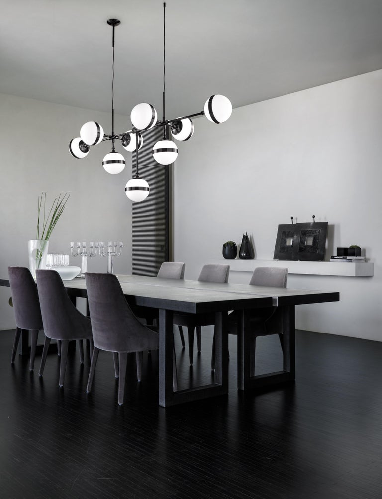 Vistosi Peggy Sp9 Pendant Light In, How Far From The Table Should A Chandelier Hangar
