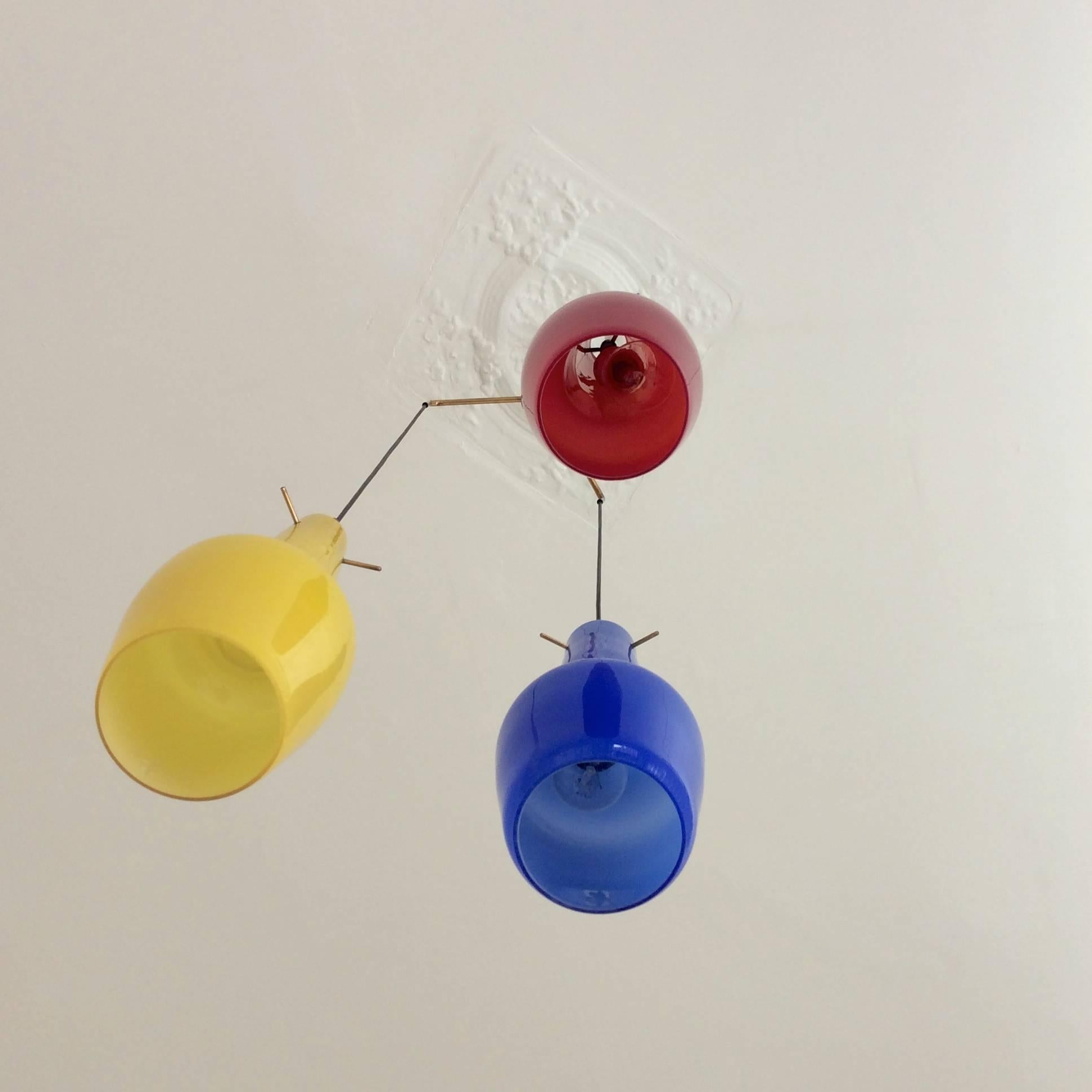 Mid-Century Modern Vistosi Pendant Lamp, circa 1960, Italy