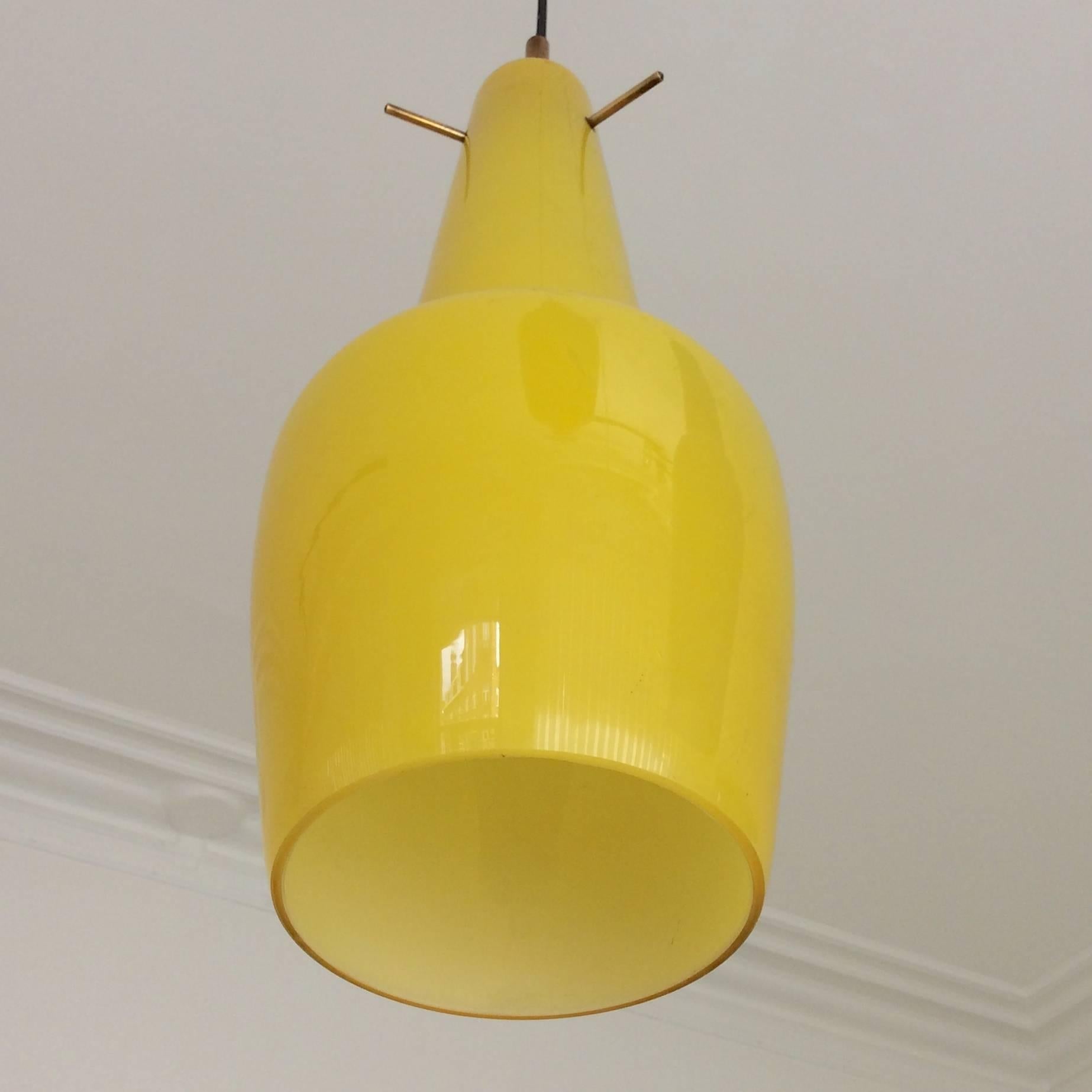 Vistosi Pendant Lamp, circa 1960, Italy In Good Condition In Brussels, BE