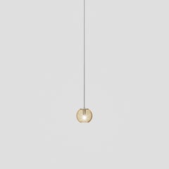 Vistosi Pendant Light in Amber Striped Glass