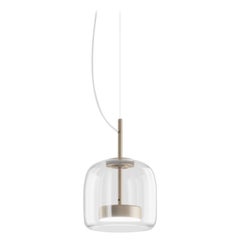 Lámpara Colgante Vistosi de Cristal Transparente y Acabado Oro Mate