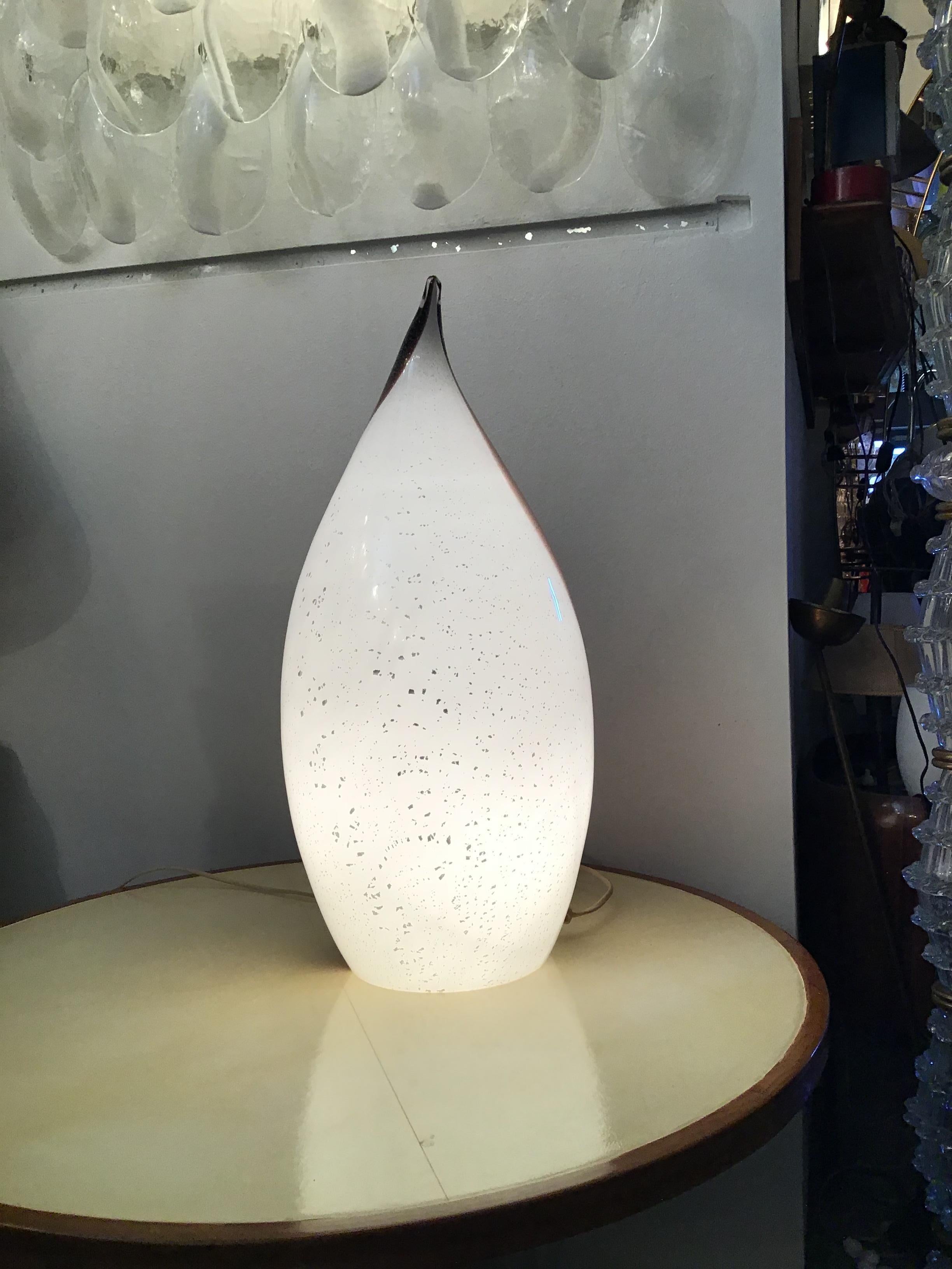 Lámpara de sobremesa Pingüino Vistosi con incrustaciones de cristal de Murano, 1965 en venta 5