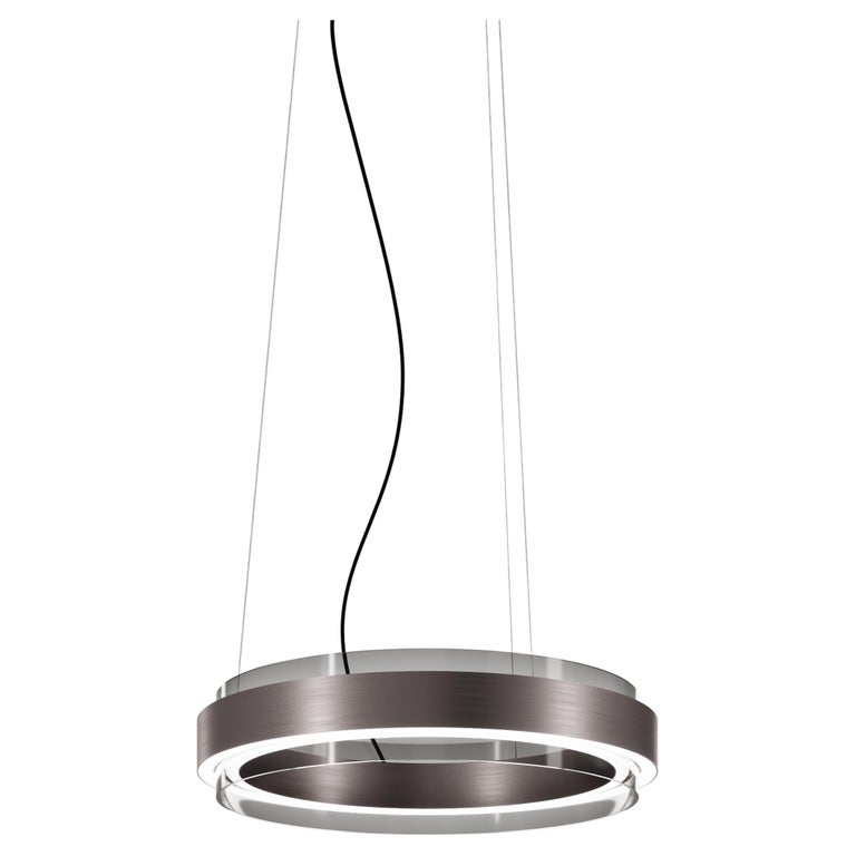 Plateau Rond Therma-Tru Concorde - Verre Et Cadre Noir Nickel - Déco Intérieure