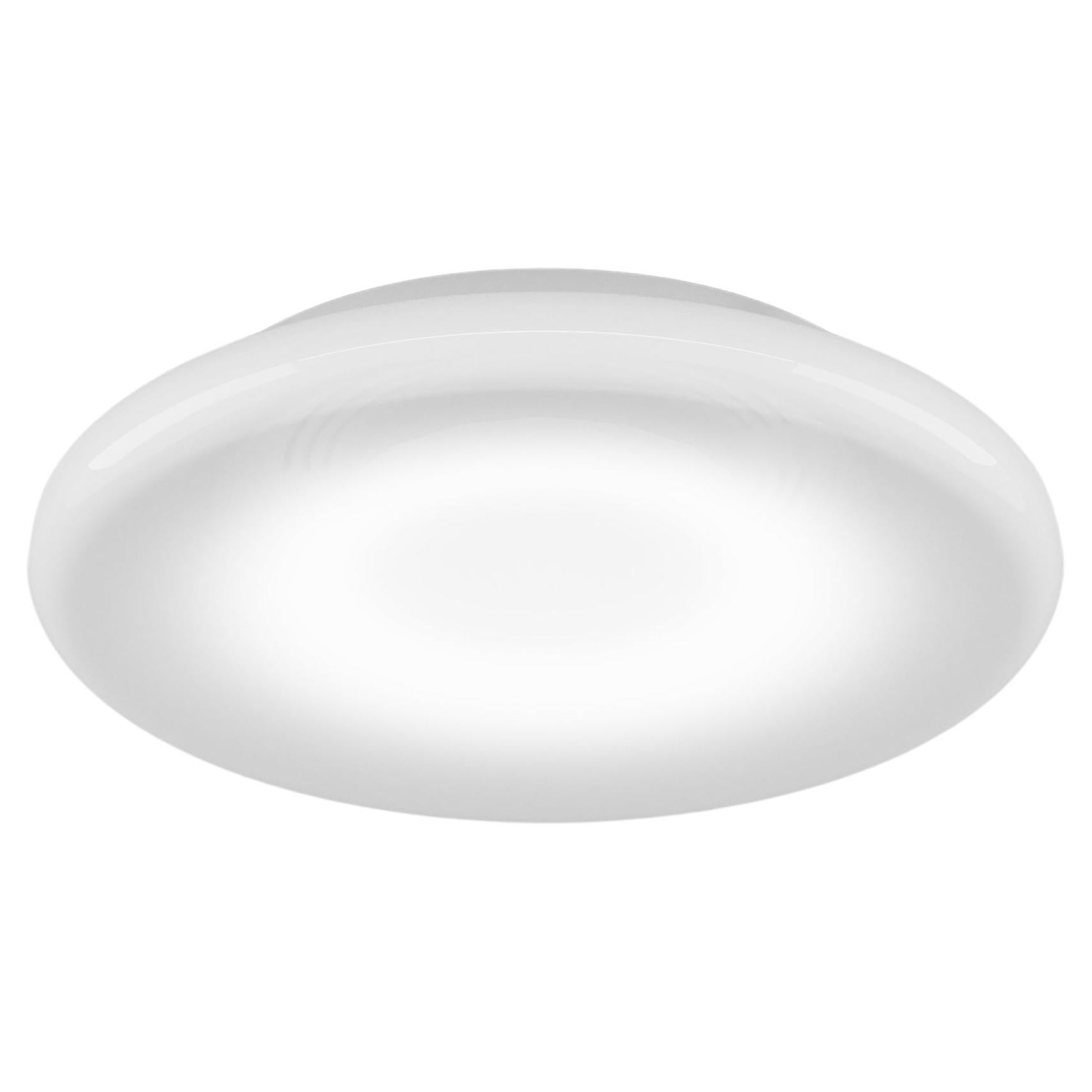 Vistosi Pod Flush/ Sconce Light P in White Glossy Glass by Babled & Co. For Sale