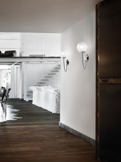 Vistosi Puppet Wall Lamp in White Pendant Glass