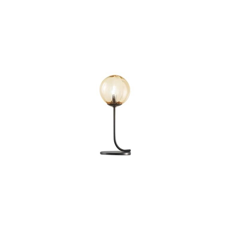 Vistosi Puppet Table Lamp in Murano Blown Glass and Metal Base