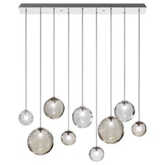 Vistosi Puppet Multipendant Light in Multicolor 3 Glass And Glossy Chrome Frame