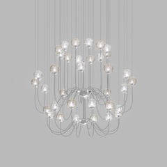 Vistosi Puppet Pendant Light in Multicolor Glass And Glossy Chrome Frame
